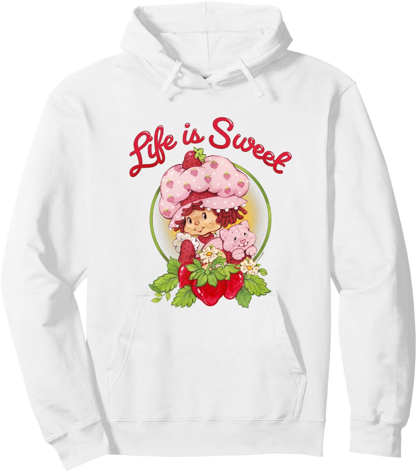 Strawberry Shortcake Life Is Sweet Custard Kitty Vintage Hoodie - Hoodie | White