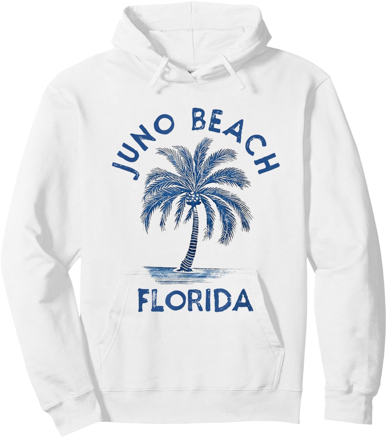 Vintage Juno Beach Florida Palm Tree FL Retro Hoodie - Hoodie | White