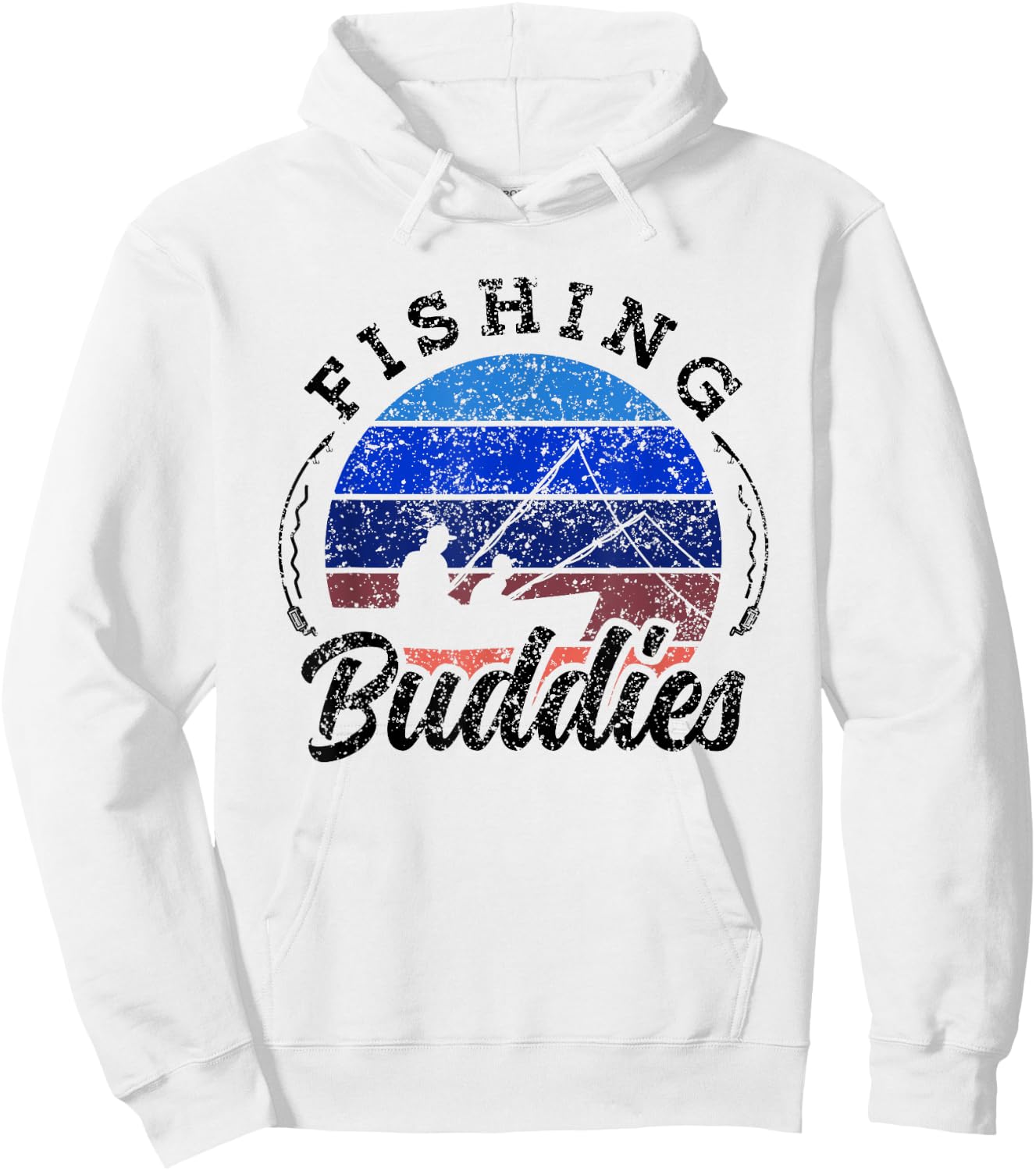 Fishing Buddies Buddy Fisher Fisherman Hoodie - Hoodie | White
