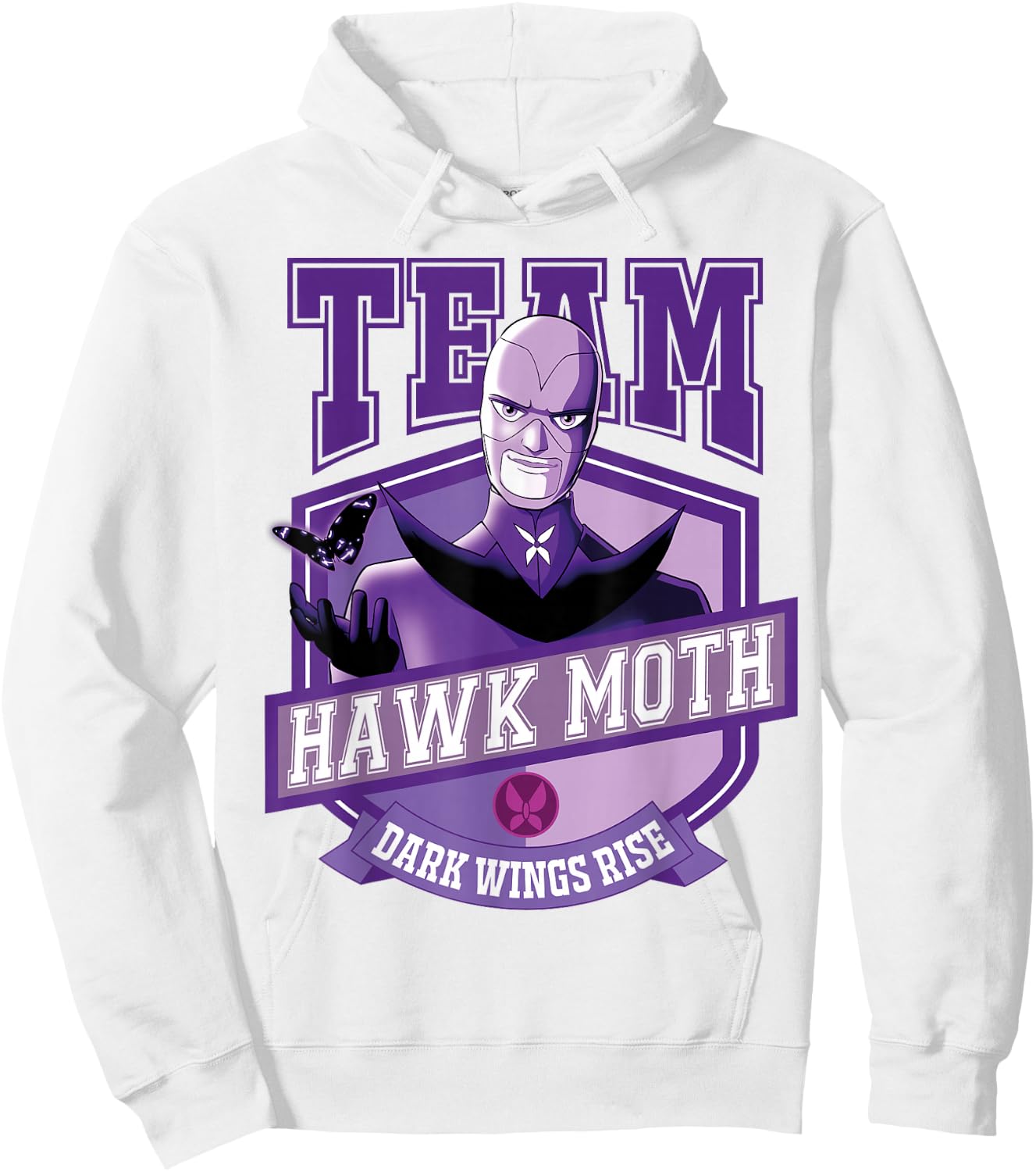 Miraculous Ladybug - Team Hawk Moth Hoodie - Hoodie | White