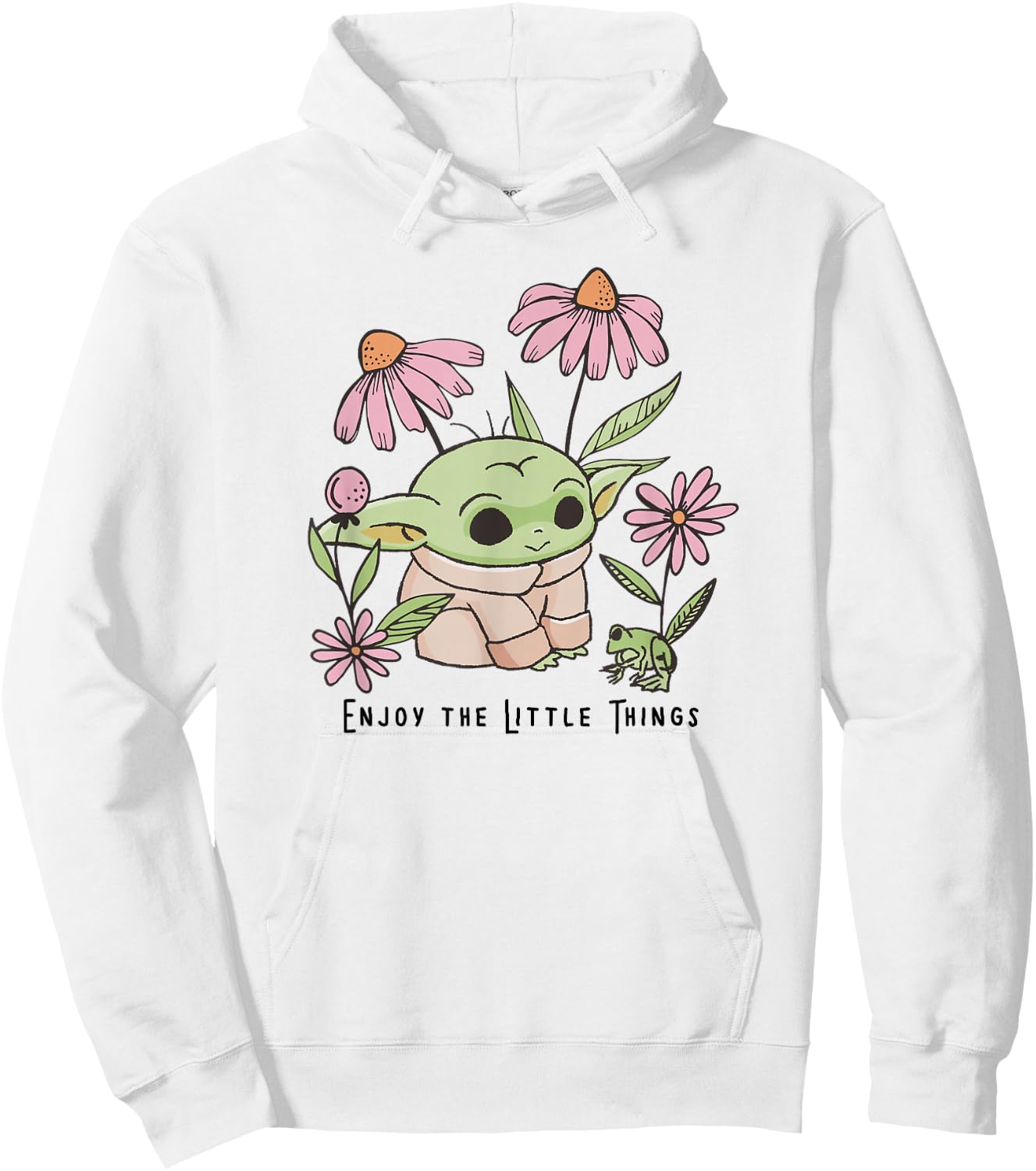 Star Wars: The Mandalorian Grogu Enjoy The Little Things Hoodie - Hoodie | White