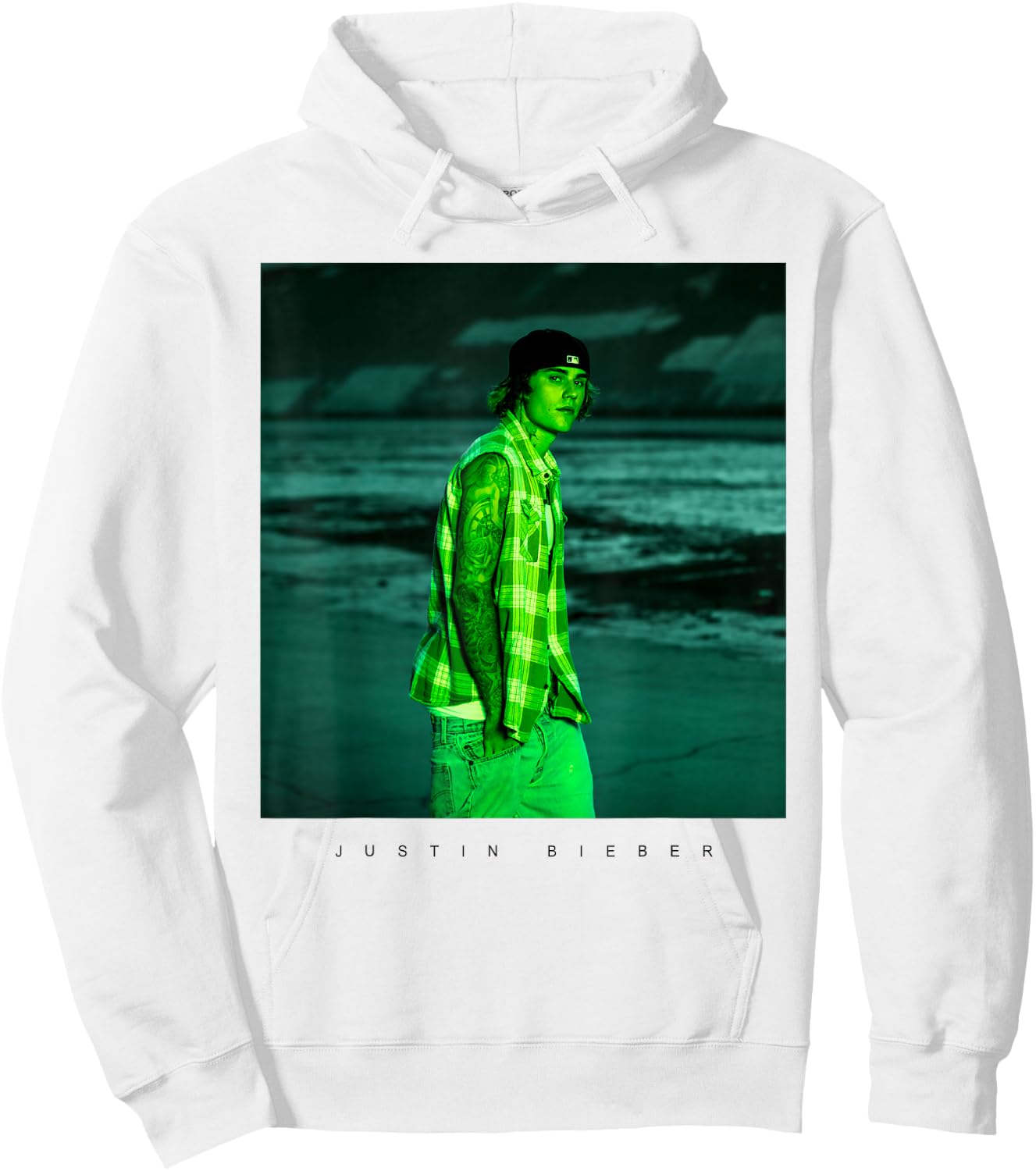 Official Justin Bieber Photo White Hoodie - Hoodie | White