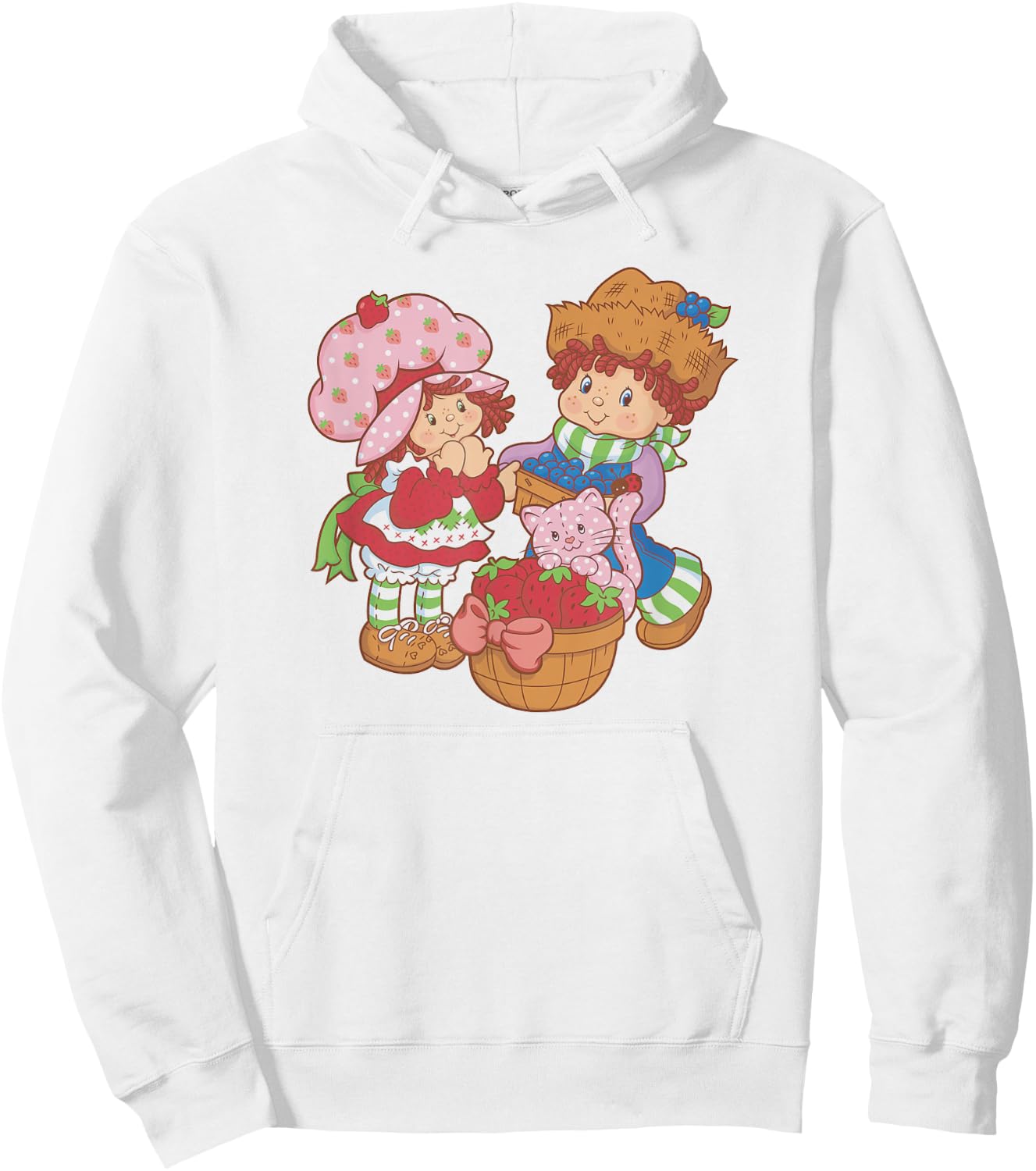 Strawberry Shortcake Huckleberry Berry Basket Hoodie - Hoodie | White