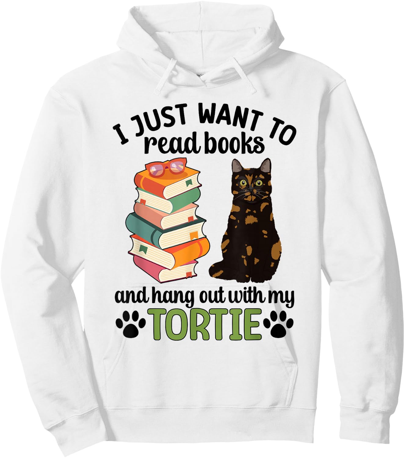 Hang Out with My Tortie Cat Owner Tortoiseshell Cat Lover Hoodie - Hoodie | White