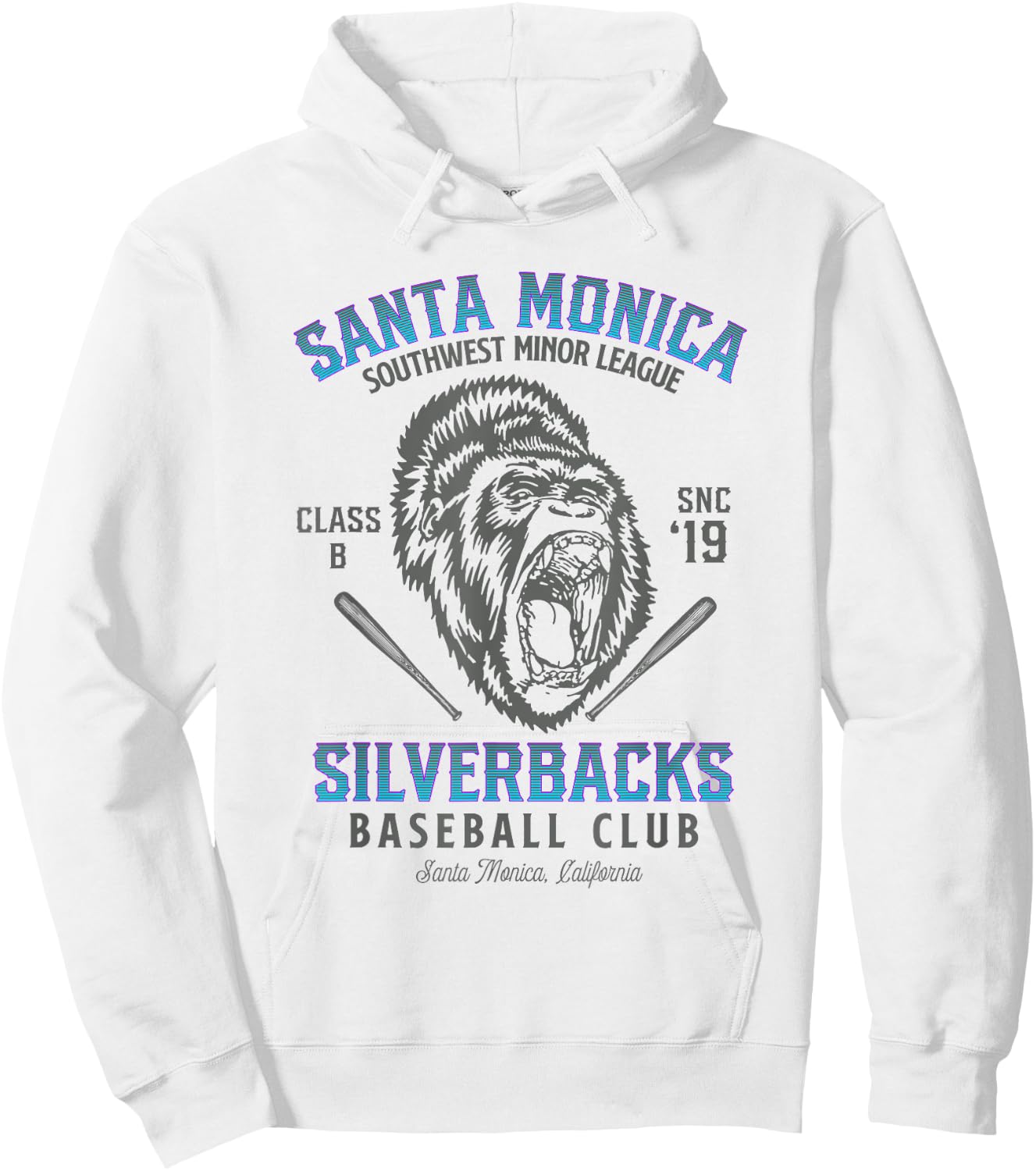 Santa Monica Silverbacks Minor League Retro Baseball Team Hoodie - Hoodie | White
