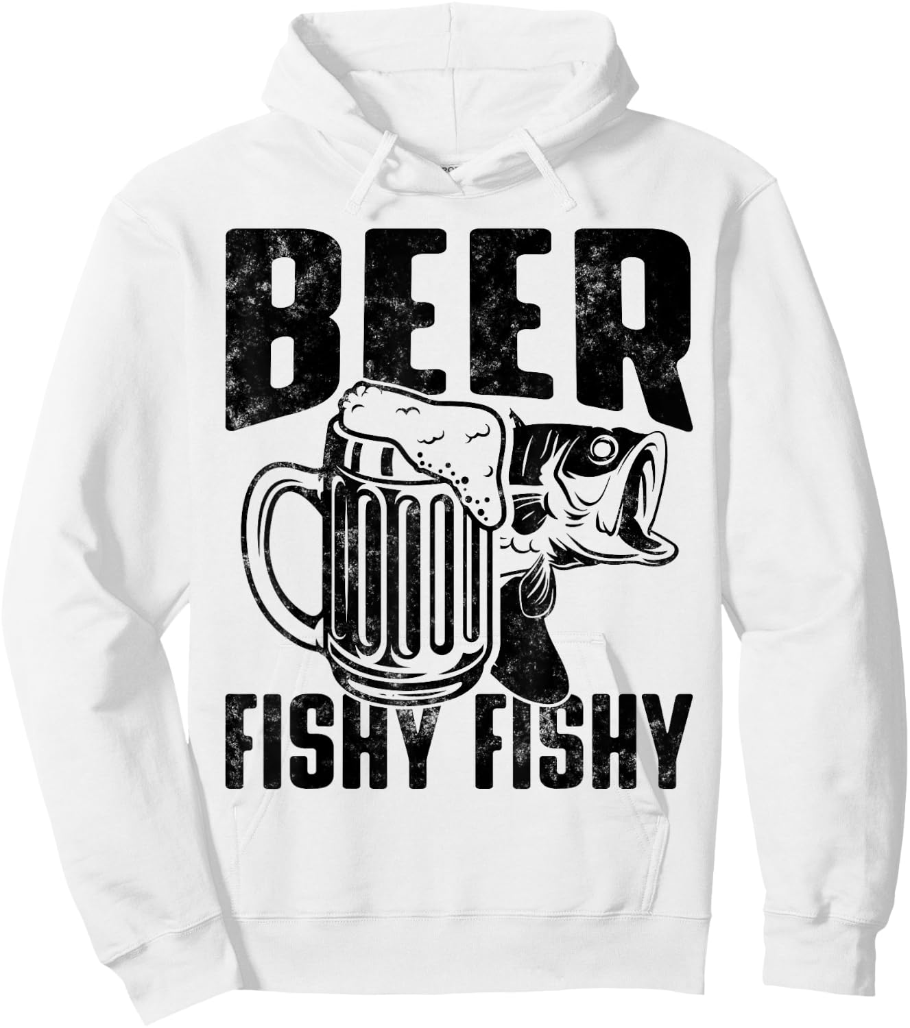 Beer Fishy Fishy Funny Fishing Hoodie - Hoodie | White