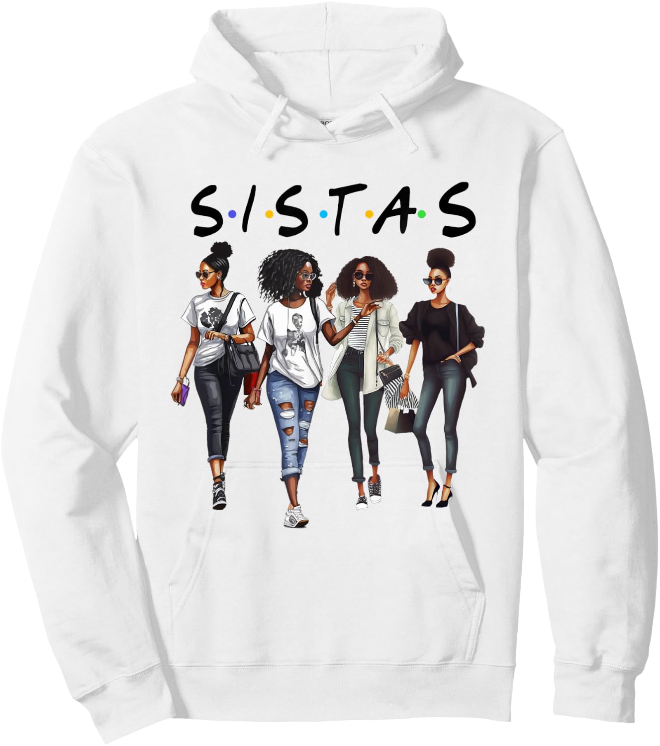 Black Melanin Queen Curly Natural Afro Girl African American Hoodie - Hoodie | White