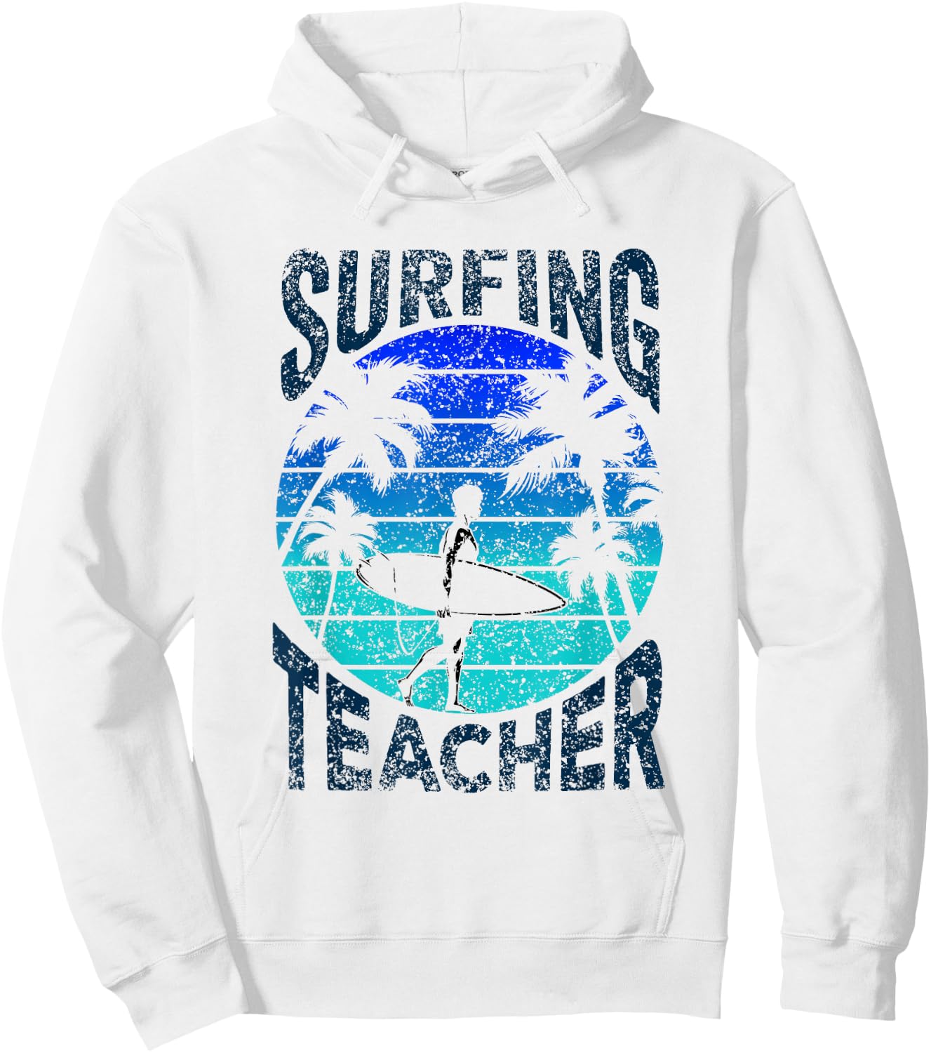 Surfing Teacher Surf Surfer Surfboard Hoodie - Hoodie | White