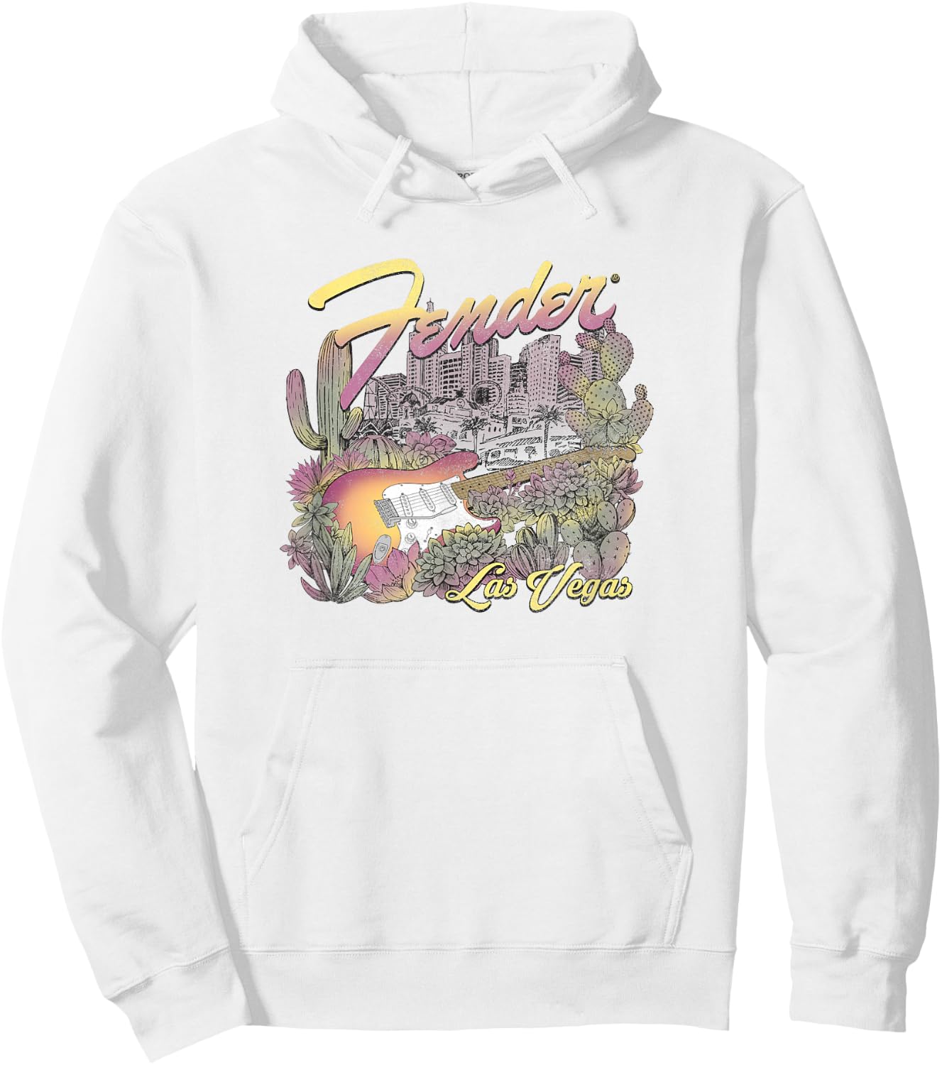 Fender Guitar Las Vegas Casino Resort Hoodie - Hoodie | White