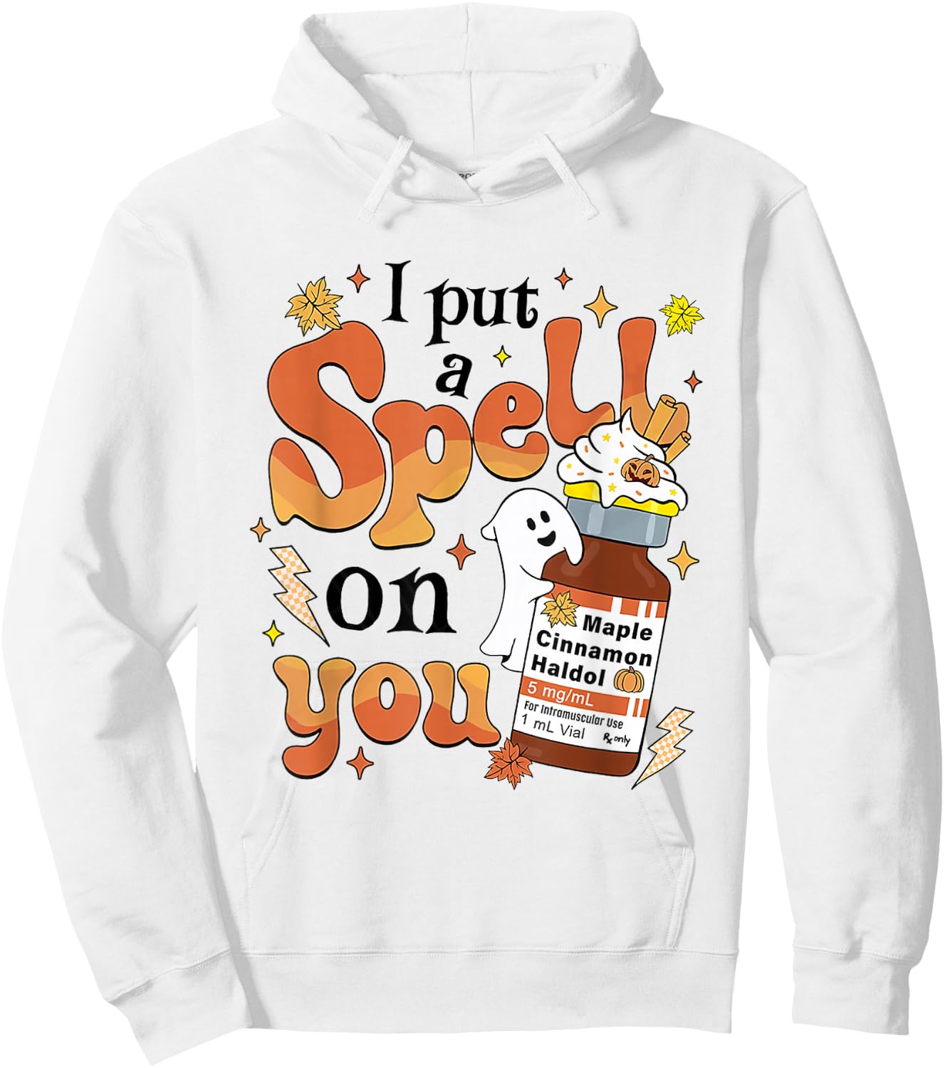 Retro ER ICU Halloween I Put A Spell On You Funny Haldol Hoodie - Hoodie | White
