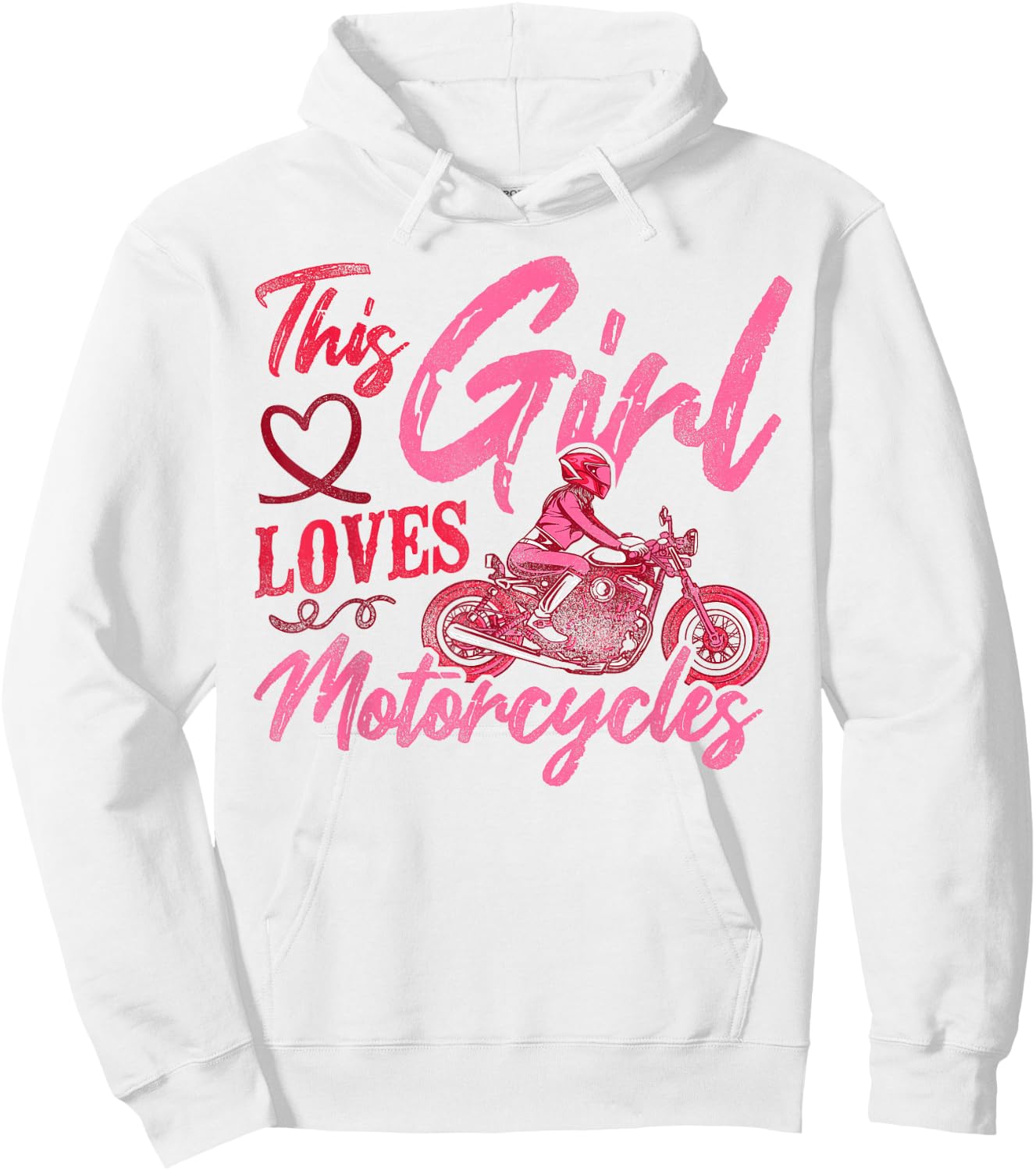Classic Motorcycle Biker Girl Female This Girl Loves Hoodie - Hoodie | White