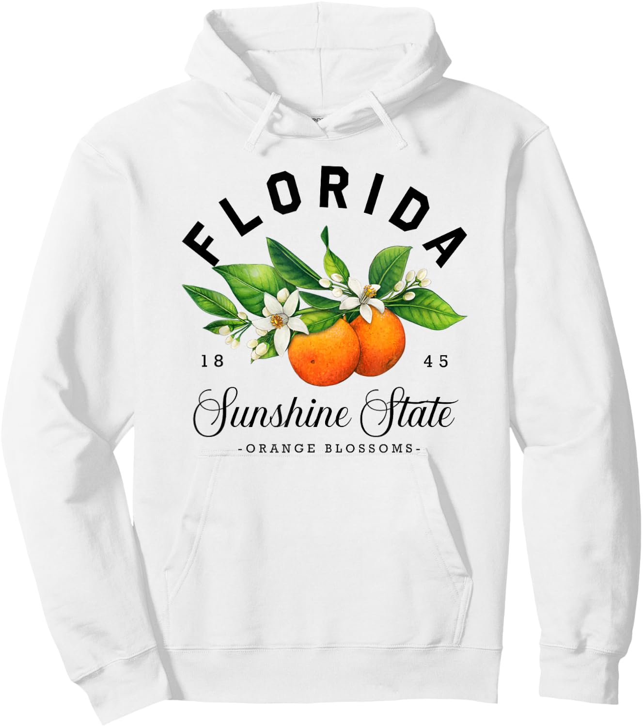 Florida Shirt, Watercolor Orange Blossoms Hoodie - Hoodie | White