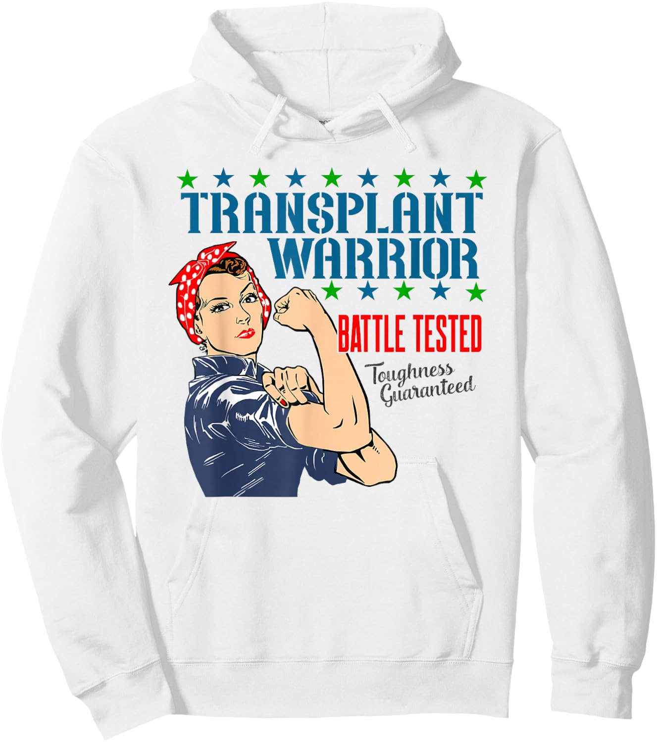 Transplant Warrior a Vintage Women's Transplant Recipient Hoodie - Hoodie | White