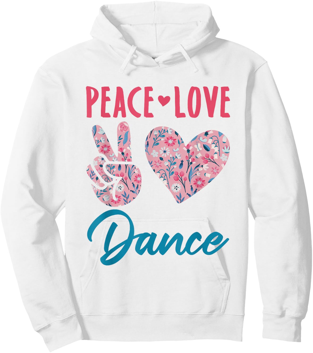Peace Love Dance Cute Dancing Girls Toddlers Hoodie - Hoodie | White