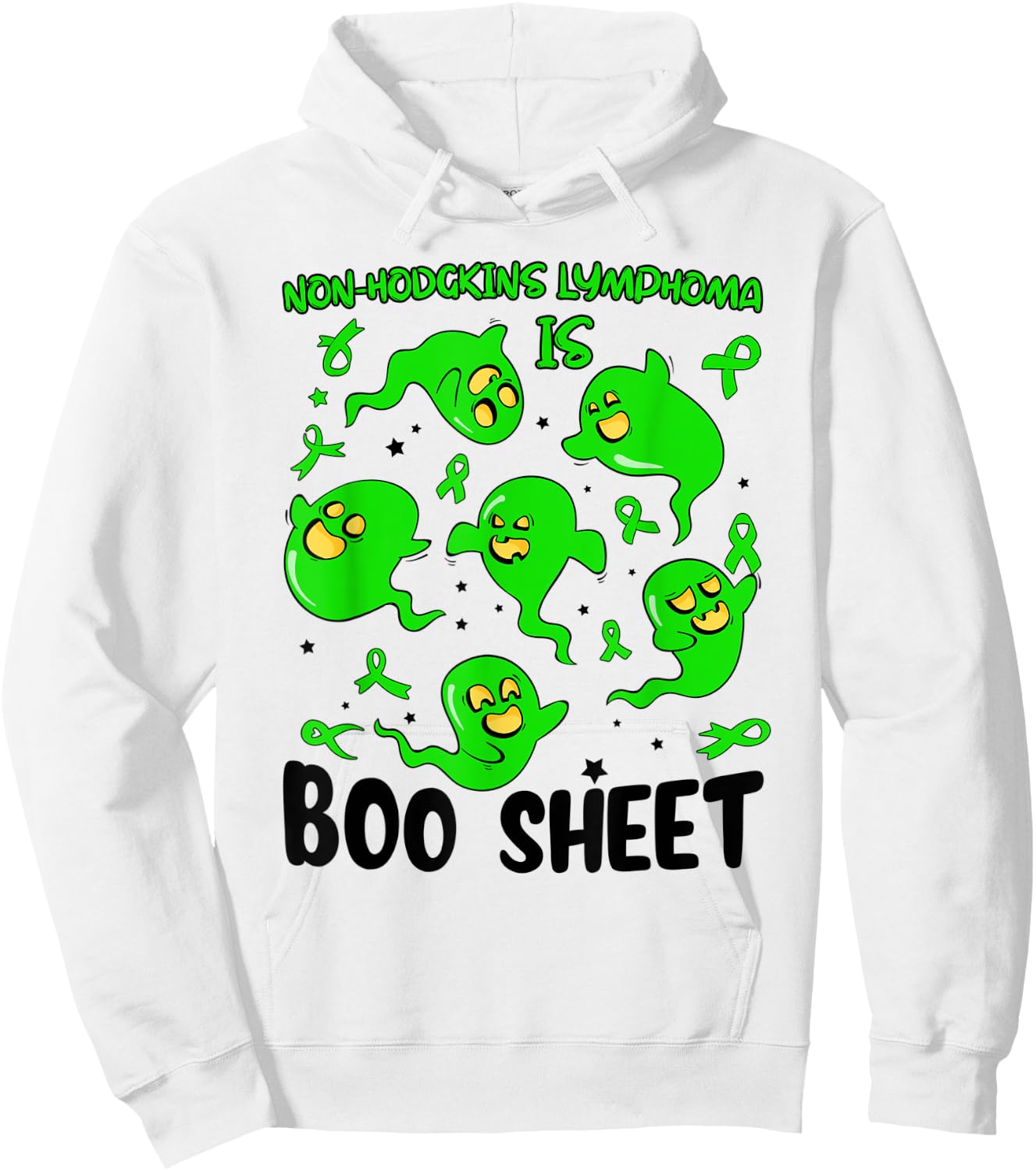 Funny Non Hodgkins Lymphoma Is Boo Sheet Ghost Halloween Hoodie - Hoodie | White