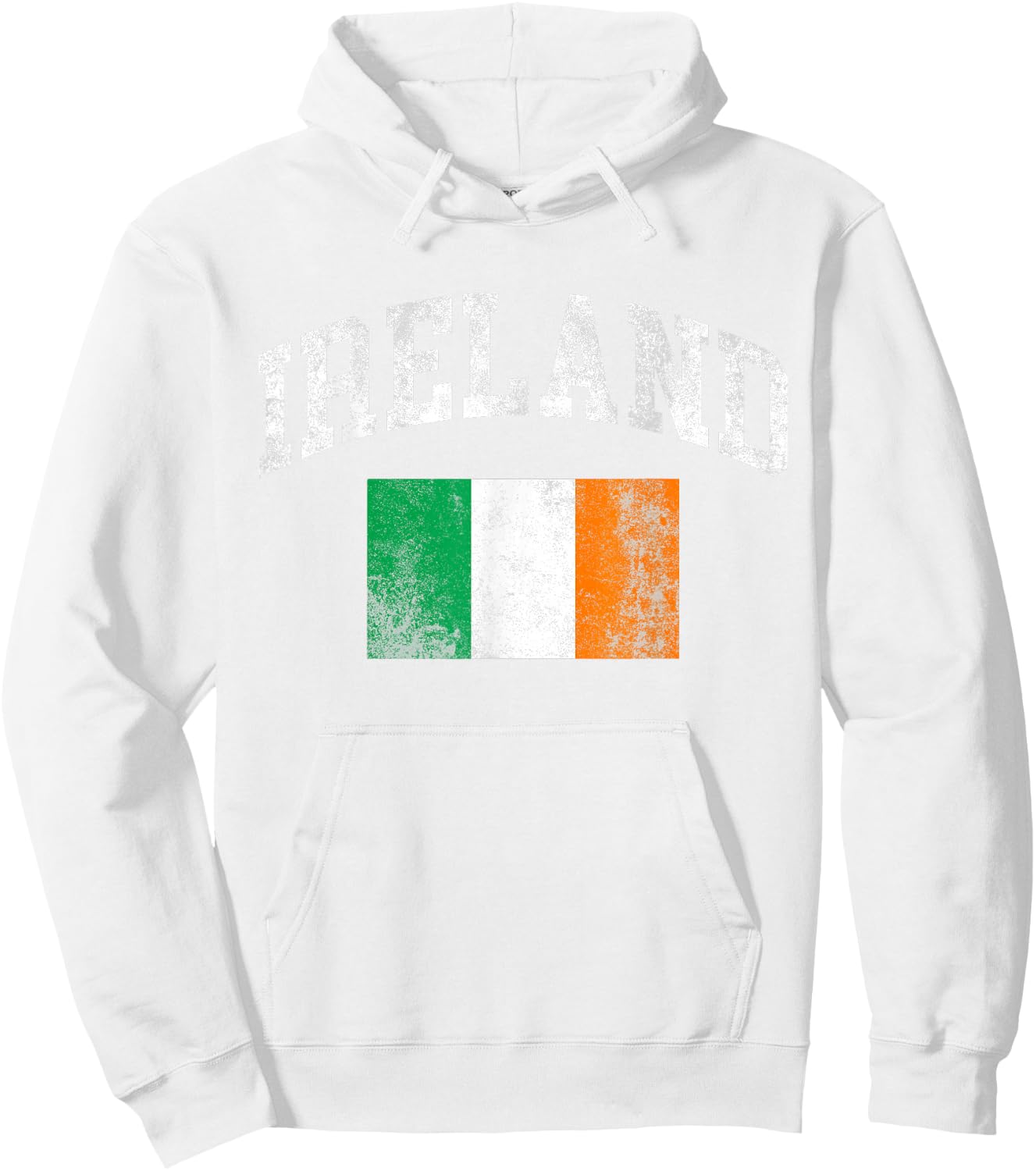 Vintage Ireland Irish Flag St Patrick's Day Hoodie - Hoodie | White