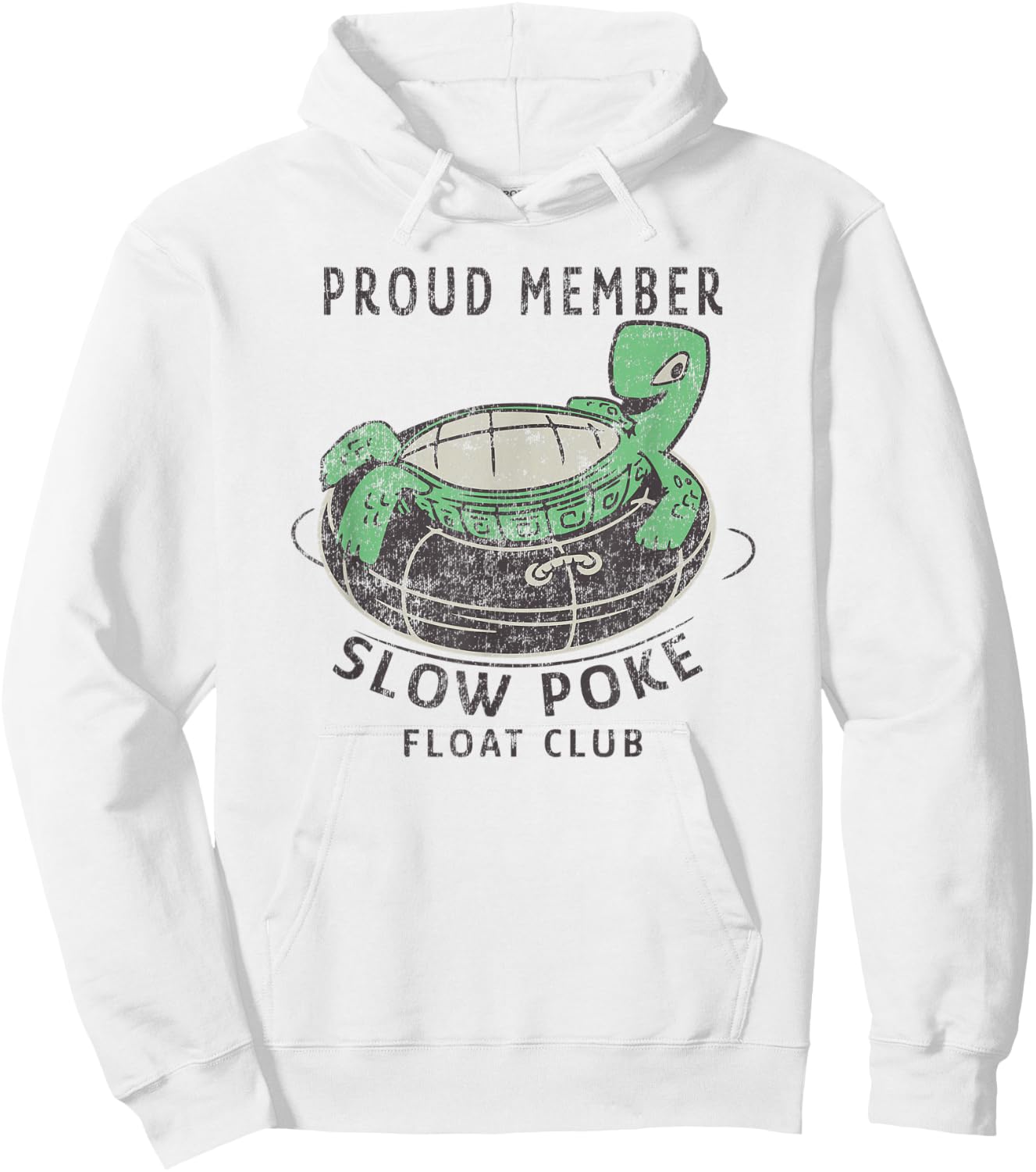 Proud Member Slow Poke Floating Club - River Tube Floating Hoodie - Hoodie | White