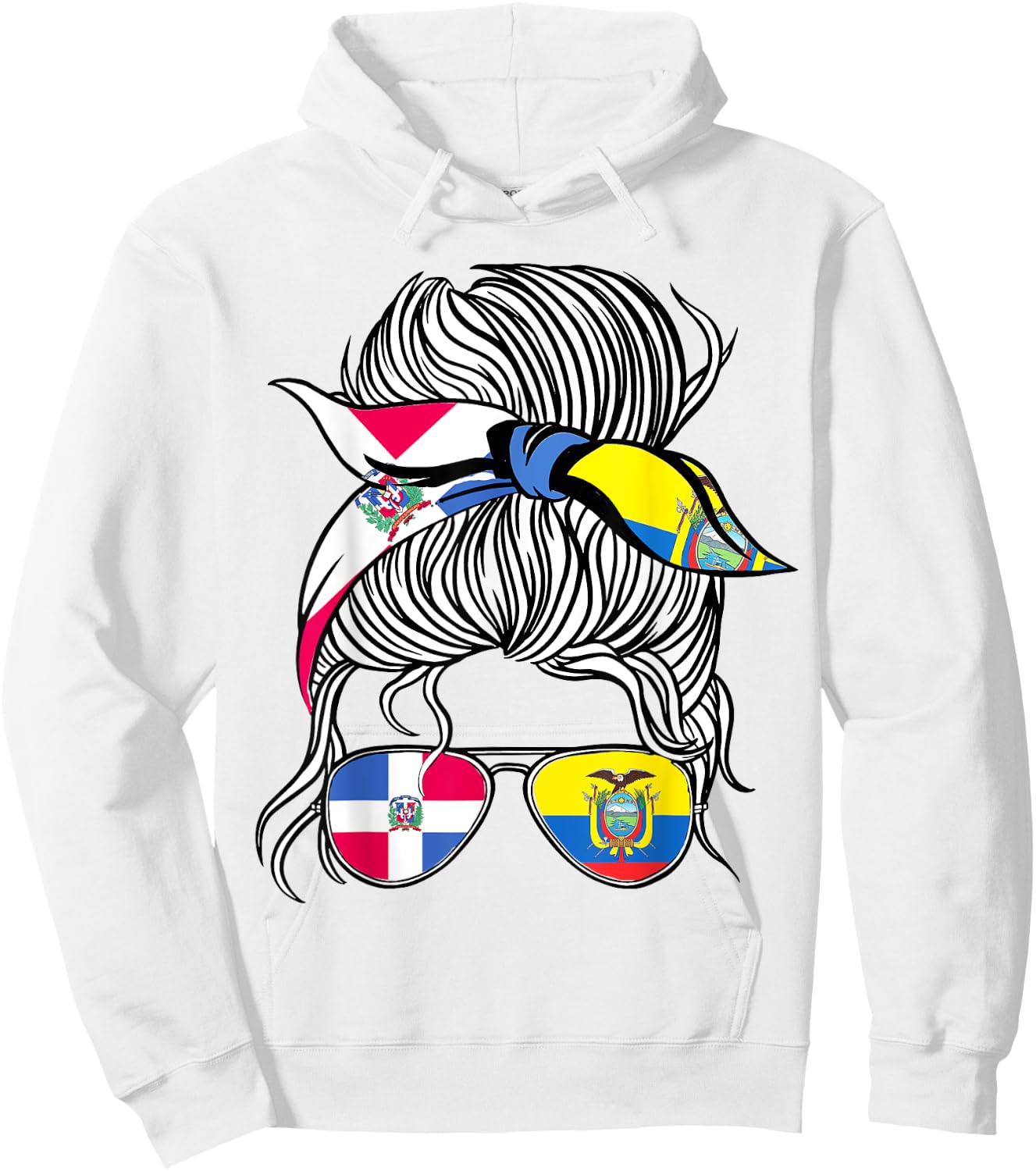 Dominican Republic Flag Ecuador Grown Women Girl Country Hoodie - Hoodie | White