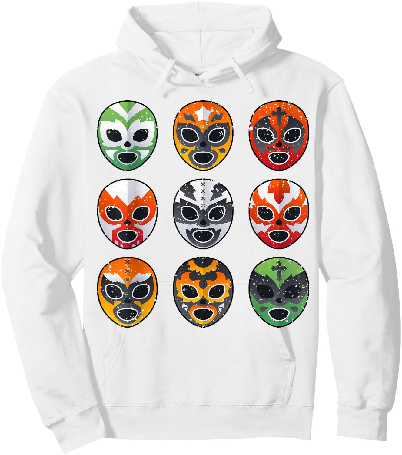 Lucha Libre Masks Shirt Boy Men Mexican Wrestling Cinco Mayo Hoodie - Hoodie | White