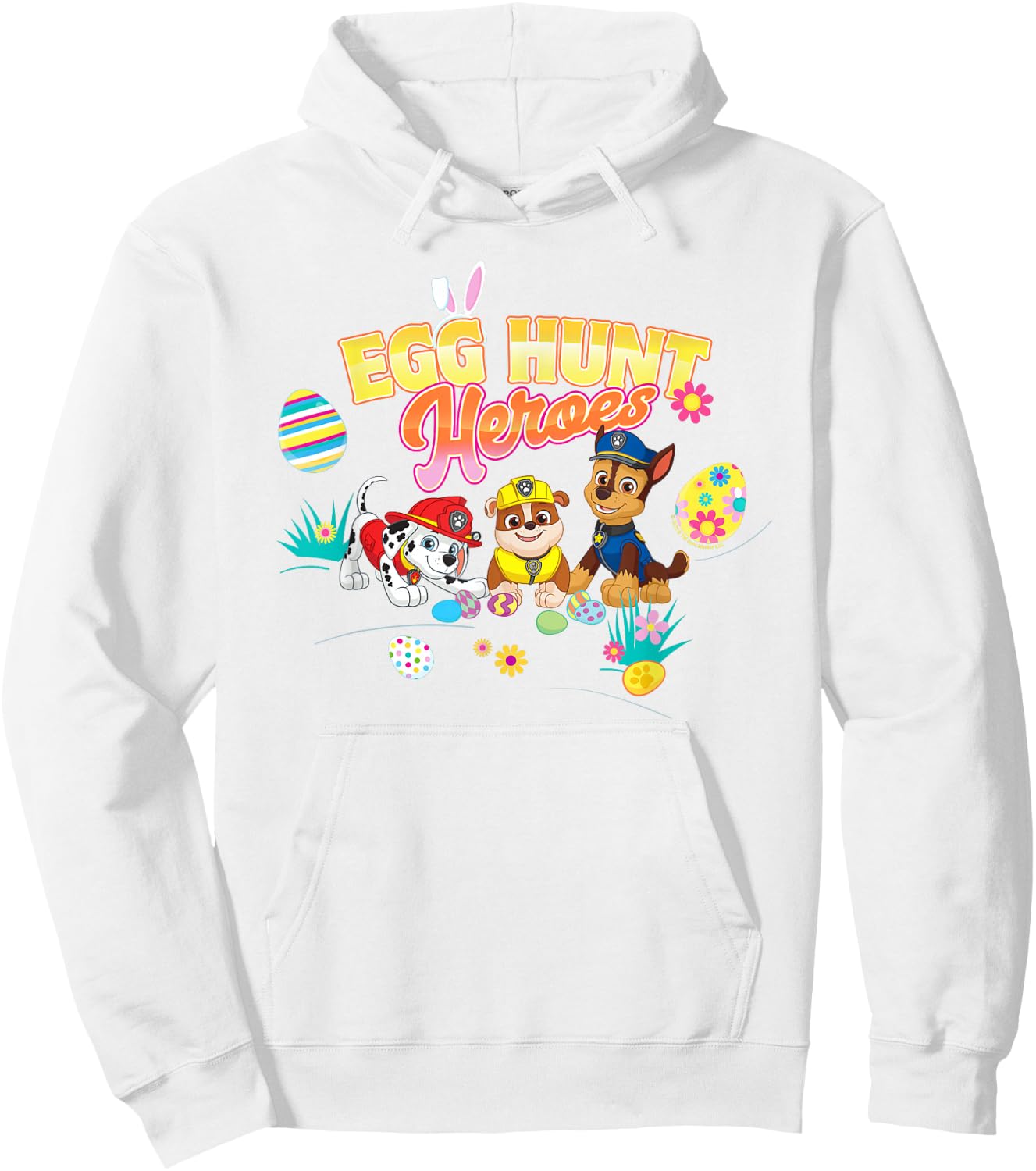PAW Patrol Easter Egg Hunt Heroes Chase, Rubble And Marshall Hoodie - Hoodie | White
