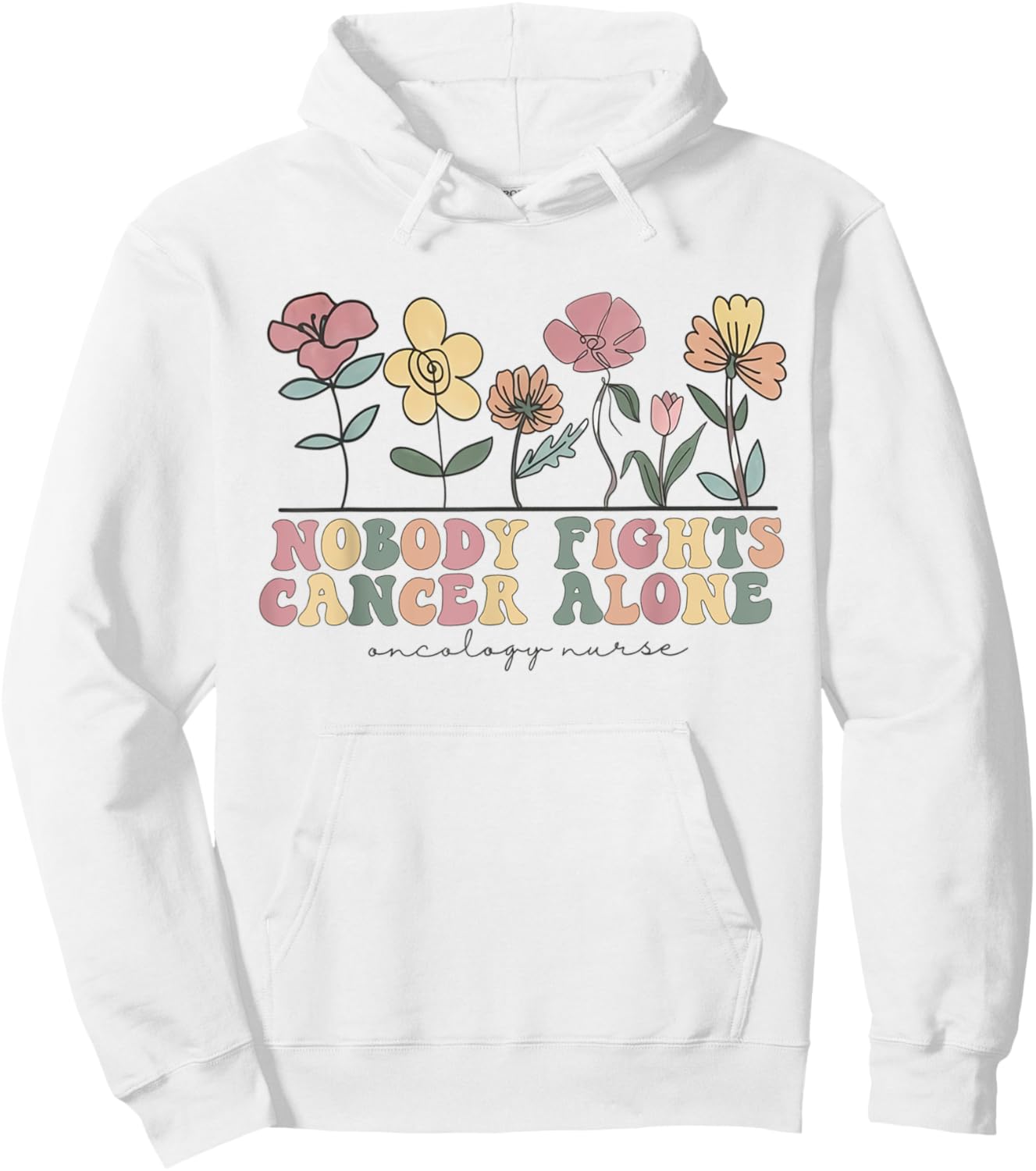 Wildflower Oncology Nurse Hem Onc Nurse Hematology Oncology Hoodie - Hoodie | White