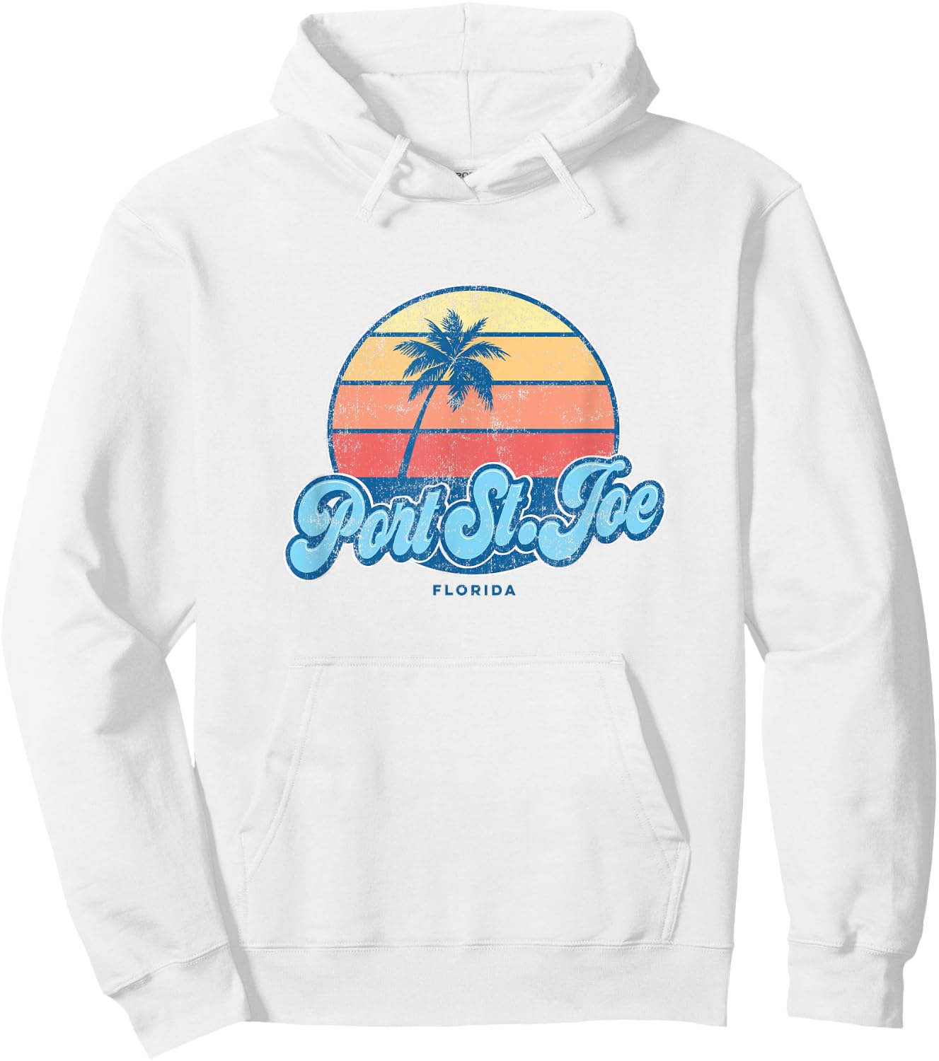 Vintage Port St. Joe Florida FL Classic 70s Retro Surfer Hoodie - Hoodie | White