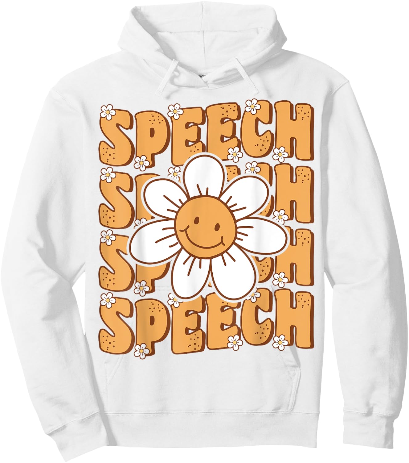 Groovy Retro Speech Language Pathologist Speech Therapist Hoodie - Hoodie | White