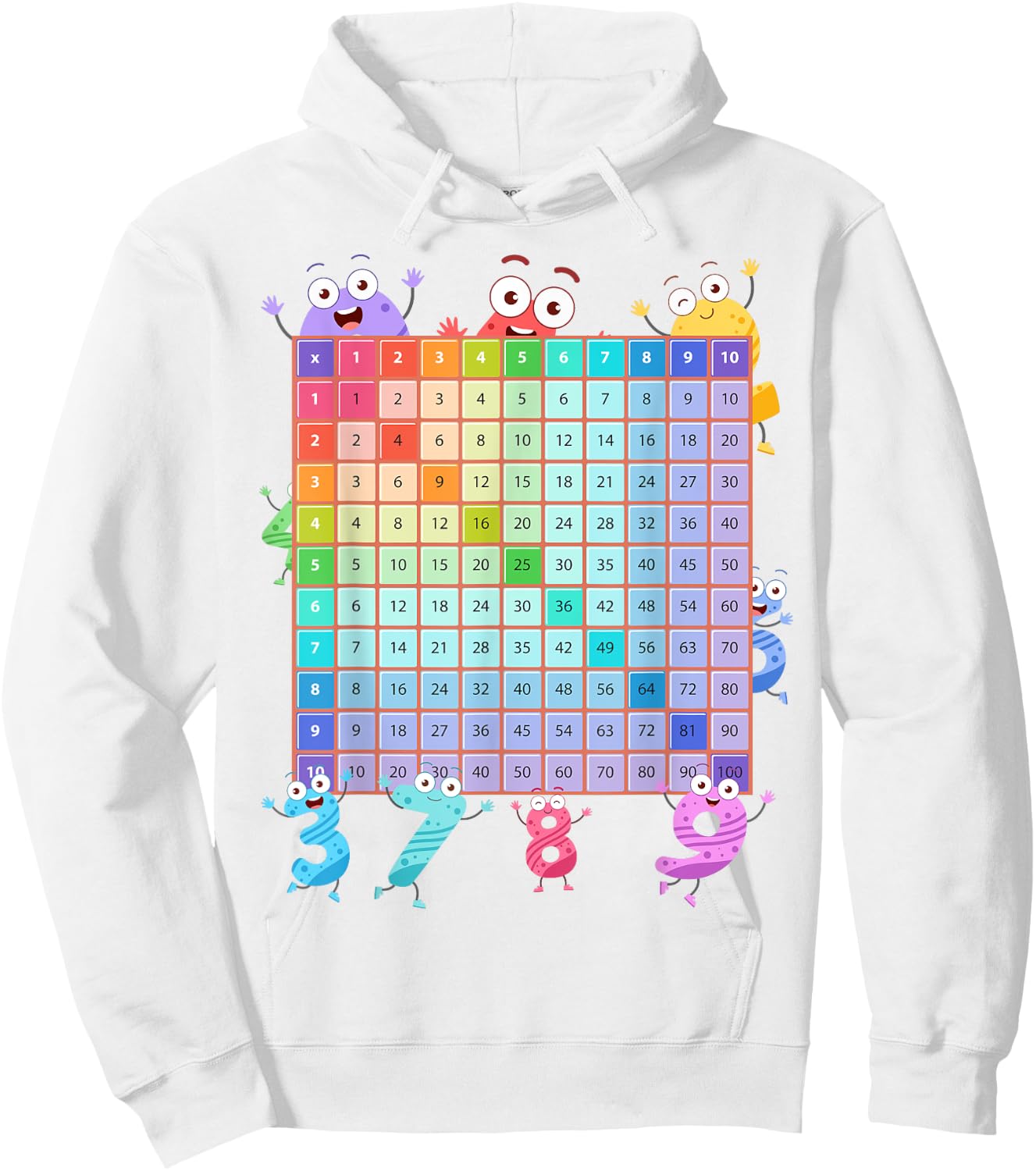 Maths Fancy Dress Idea For Kids & Kids Multiplication Square Hoodie - Hoodie | White
