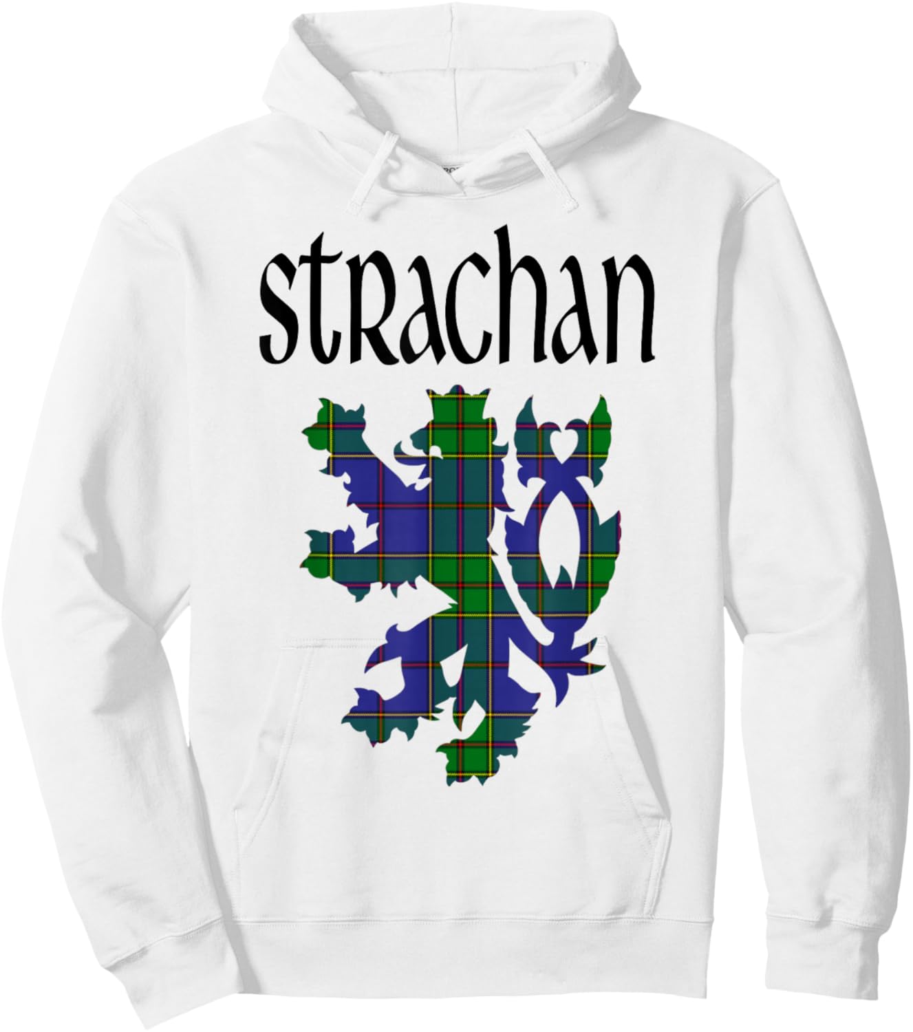 Clan Strachan Tartan Scottish Family Name Scotland Pride Hoodie - Hoodie | White