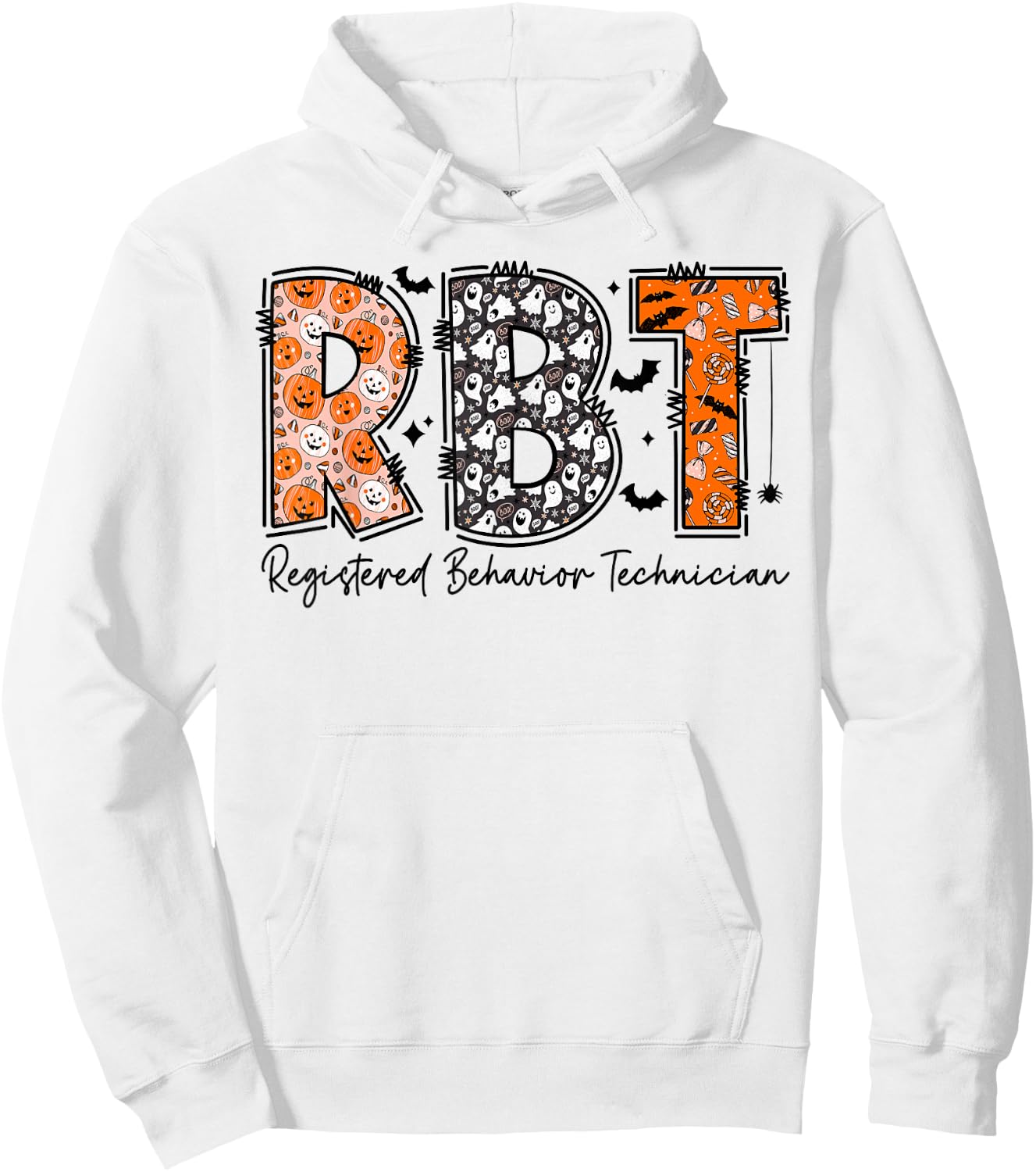 Funny RBT Halloween Registered Behavior Technician Halloween Hoodie - Hoodie | White