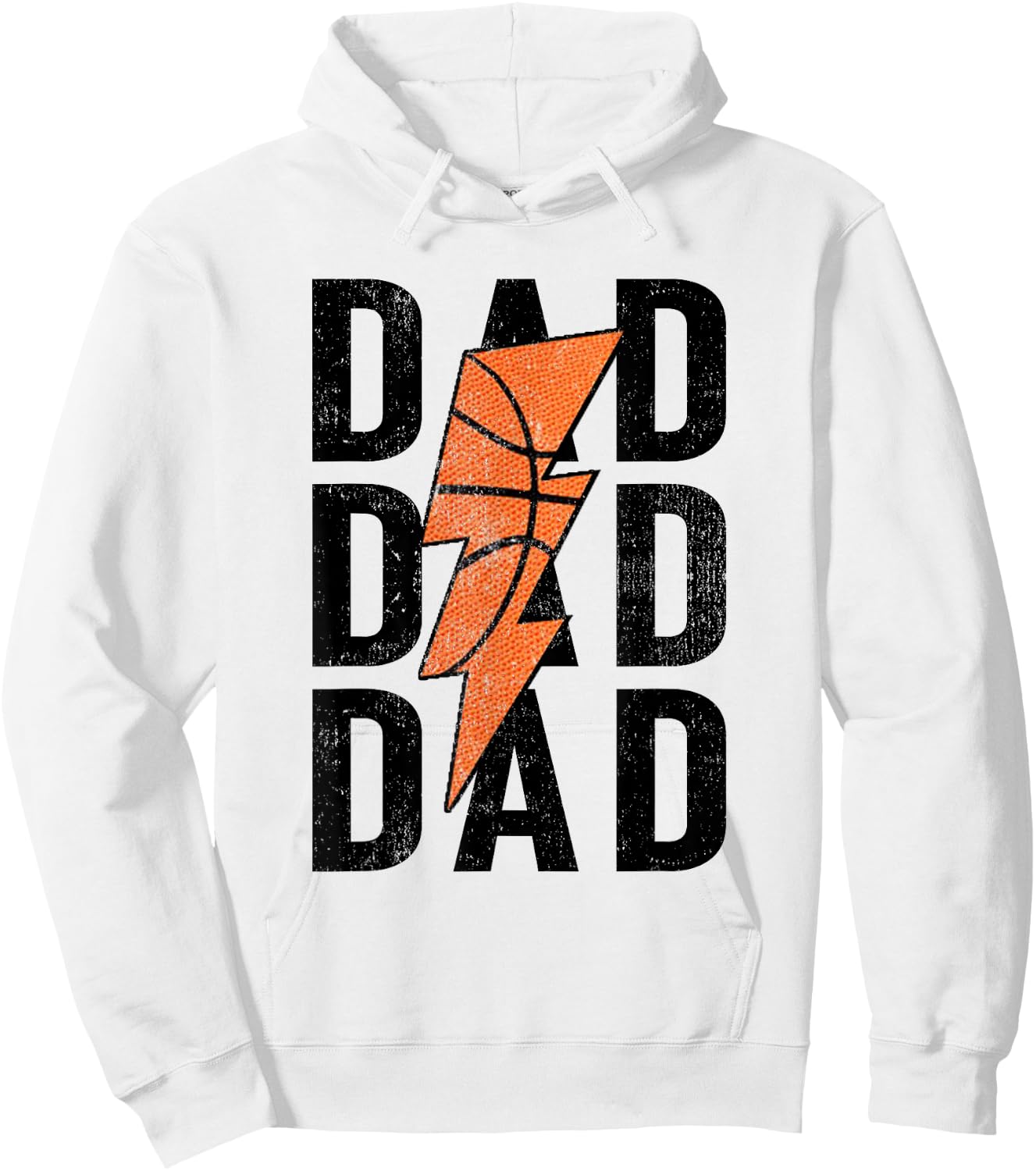 Daddy Basketball Lightning Basketball Dad Gifts Father's Day Hoodie - Hoodie | White