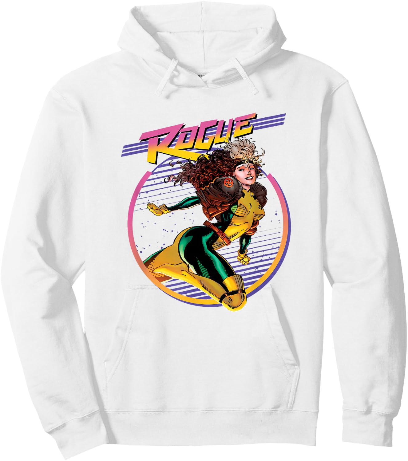 Marvel X-Men Rogue Sassy Neon Solo Portrait Hoodie - Hoodie | White