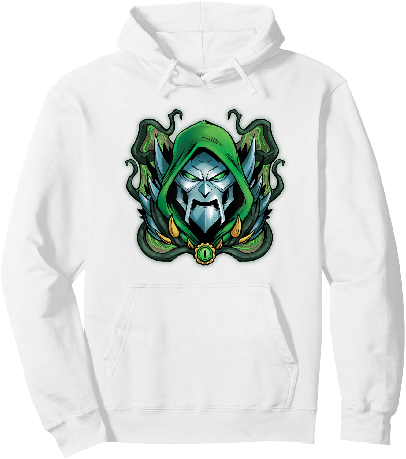 Marvel Mech Strike Doctor Doom Villainous Monster Eye Hoodie - Hoodie | White