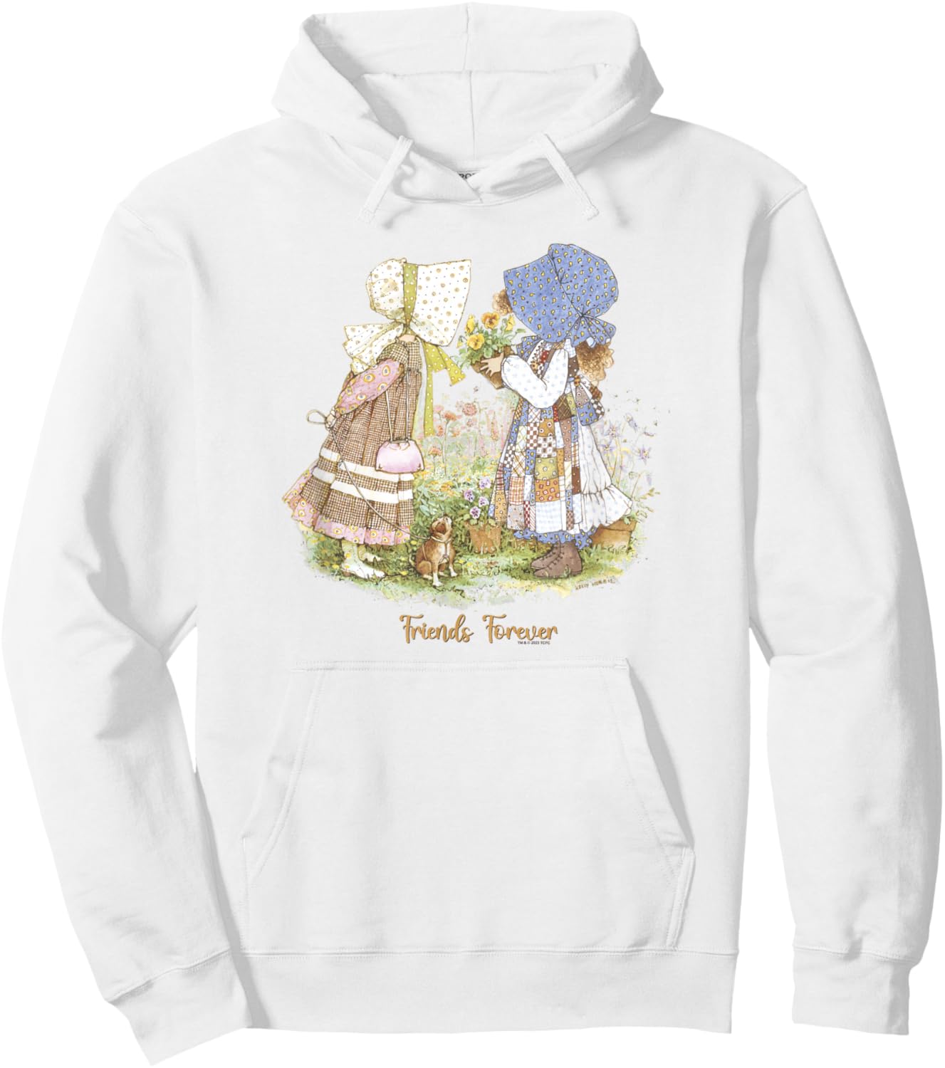 Holly Hobbie Friends Forever Cute Floral Portrait Hoodie - Hoodie | White