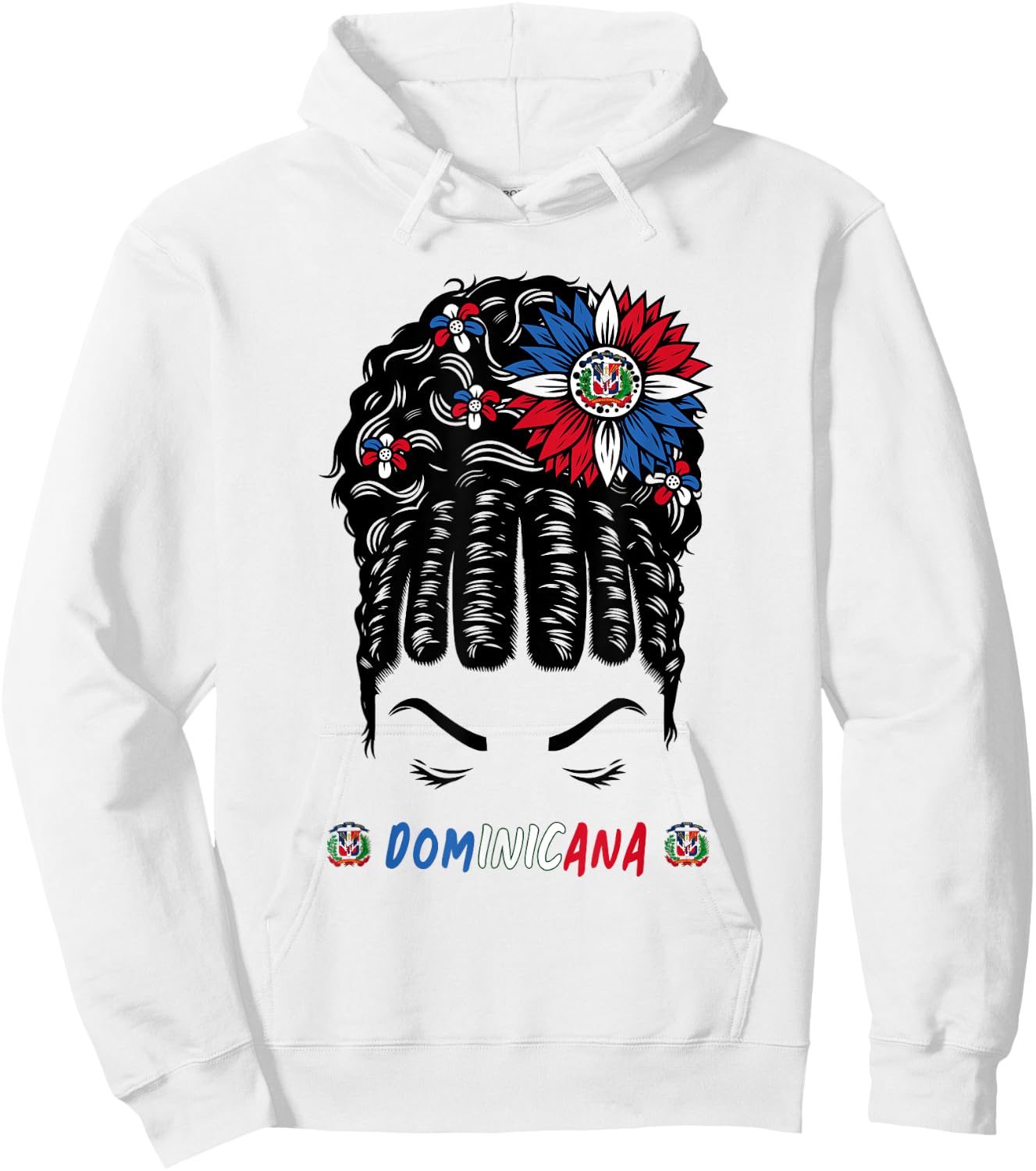 Dominican Outfit For Girls & Dominican Republic Flag Hoodie - Hoodie | White