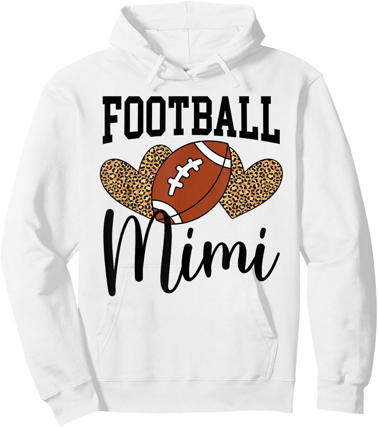 Football Mimi Hearts Grandma Mimi of A Football Player Hoodie - Hoodie | White