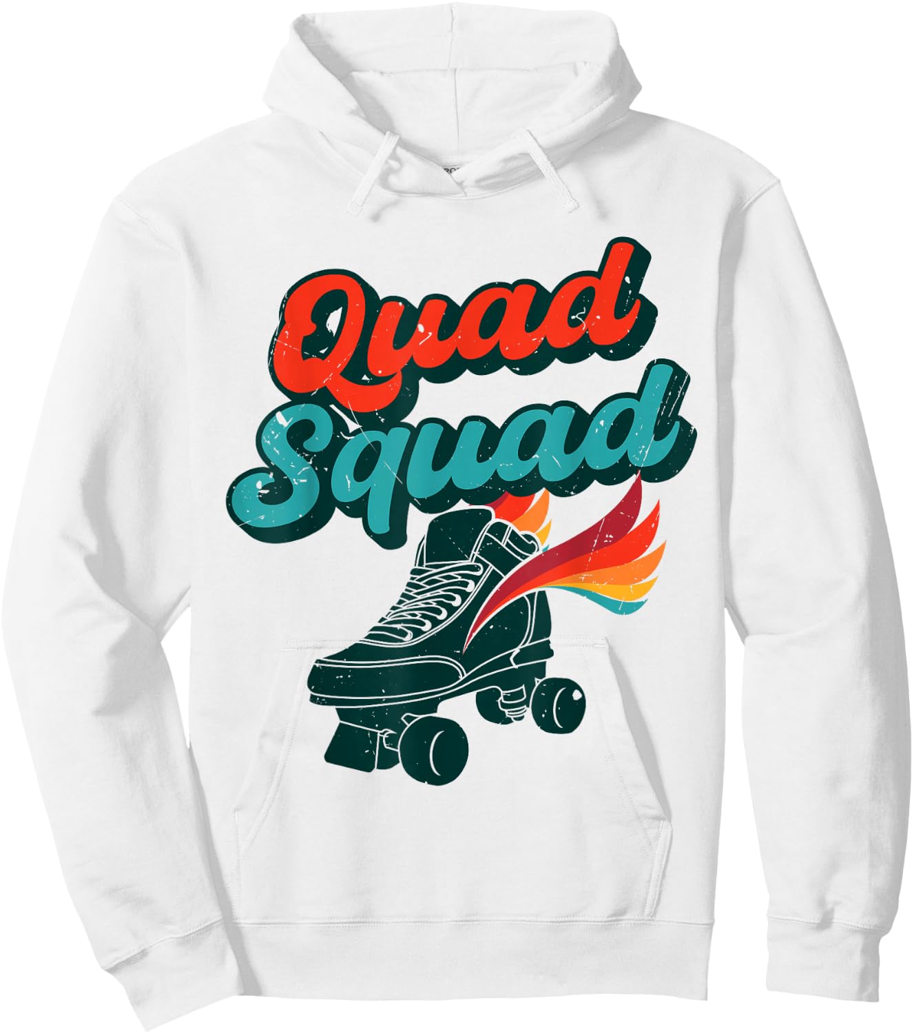 Quad Squad Shirt | Roller Derby Rollerskater Rollerskating Hoodie - Hoodie | White