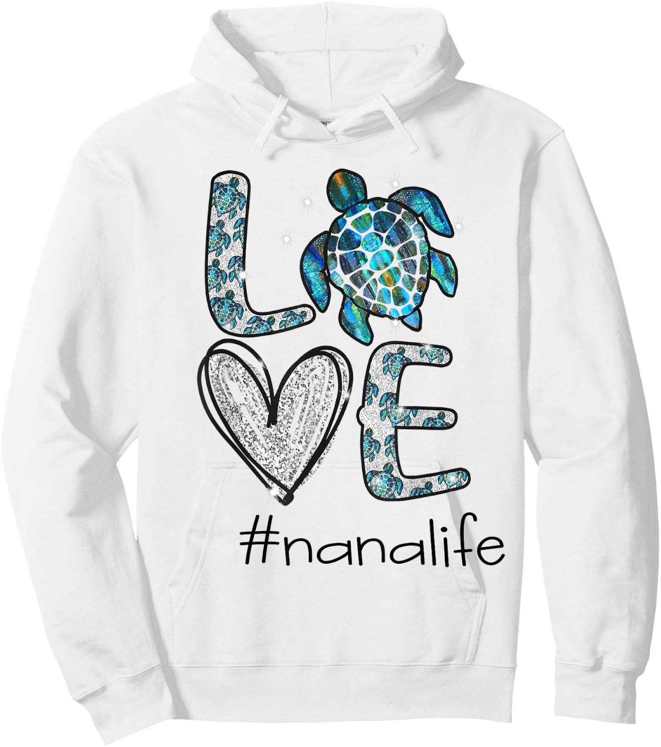Grandma Turtle - Love Nana Life Sea Turtle, Nana Turtle Hoodie - Hoodie | White