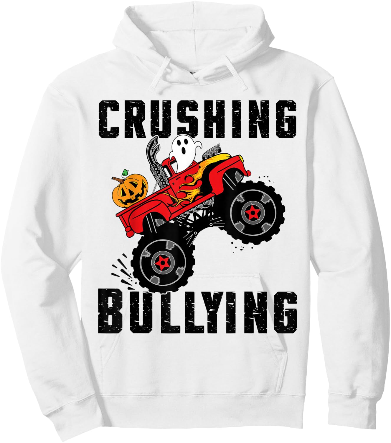 Crushing Bullying Unity Day Halloween Orange Kids Men Women Hoodie - Hoodie | White