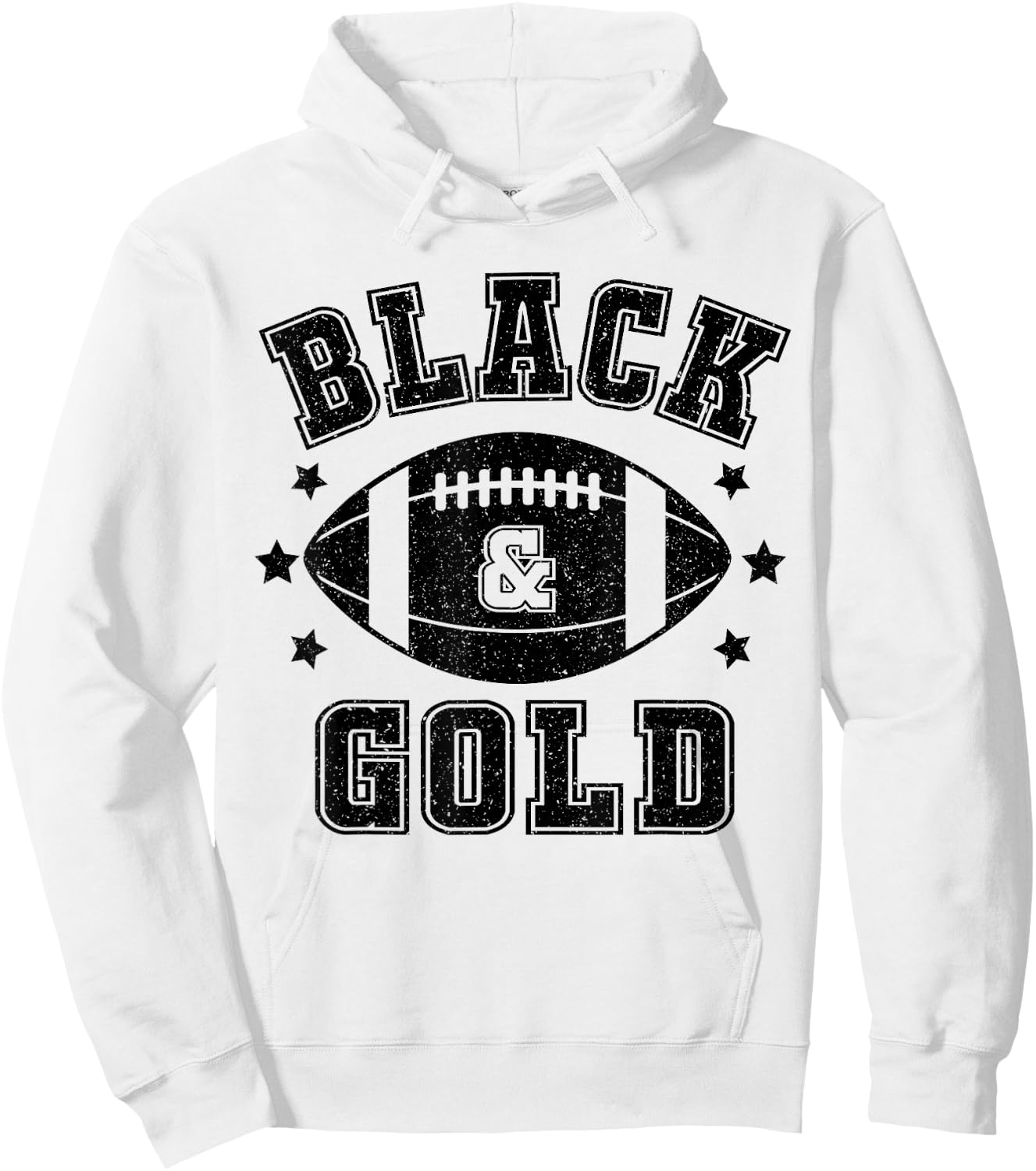 On Gameday Football We Wear Black And Gold School Spirit Hoodie - Hoodie | White