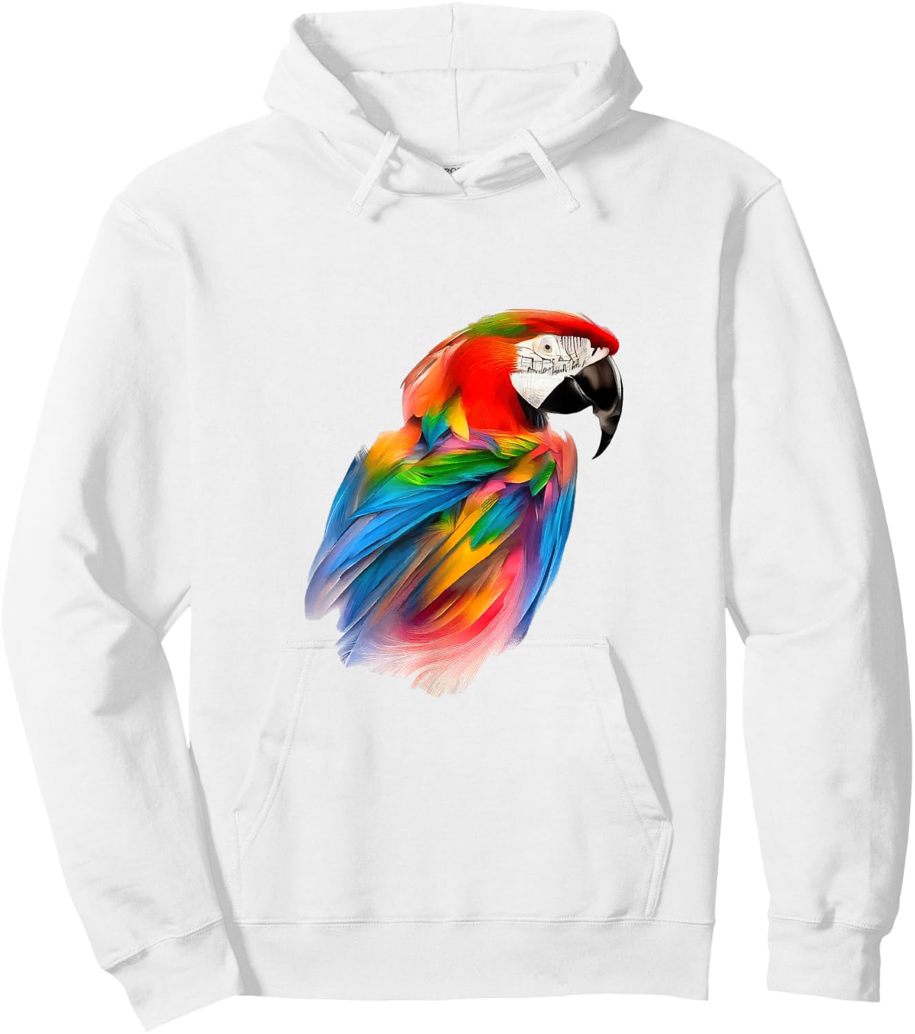Red Macaw Parrot Colourful Bird Macaw Kanga Scarlet Macaw Hoodie - Hoodie | White
