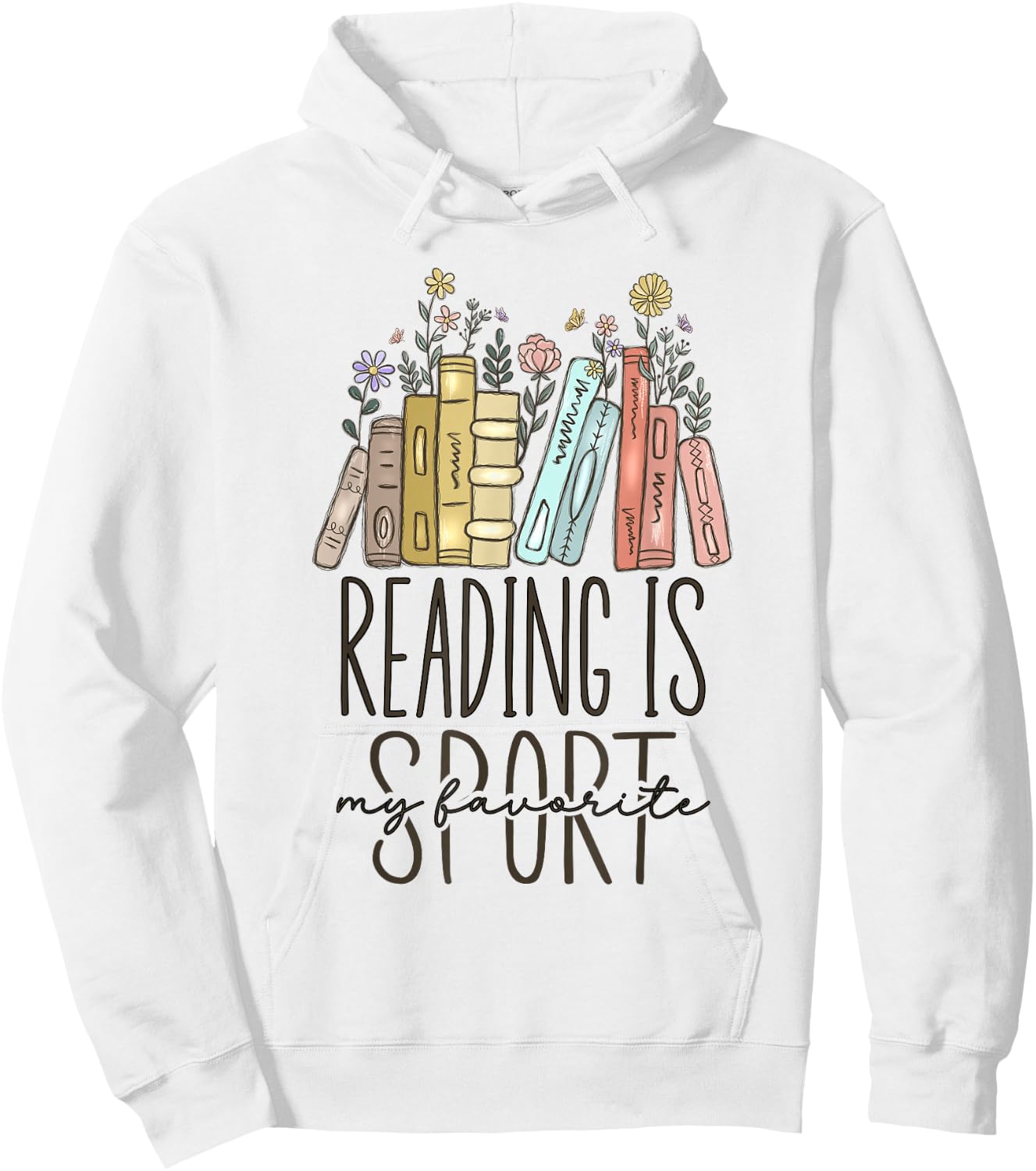 Reading Is My Favorite Sport Hoodie - Hoodie | White