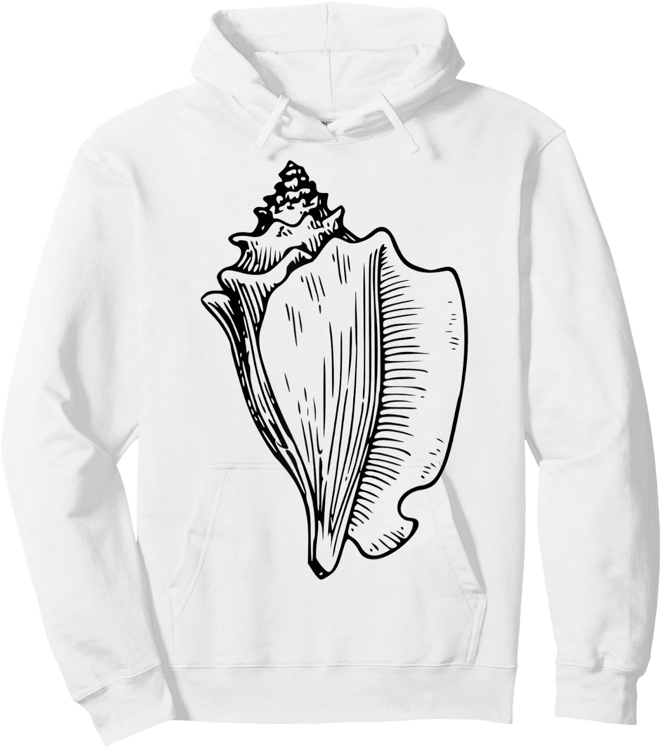 Conch Shell Crown Ocean Sea Hoodie - Hoodie | White