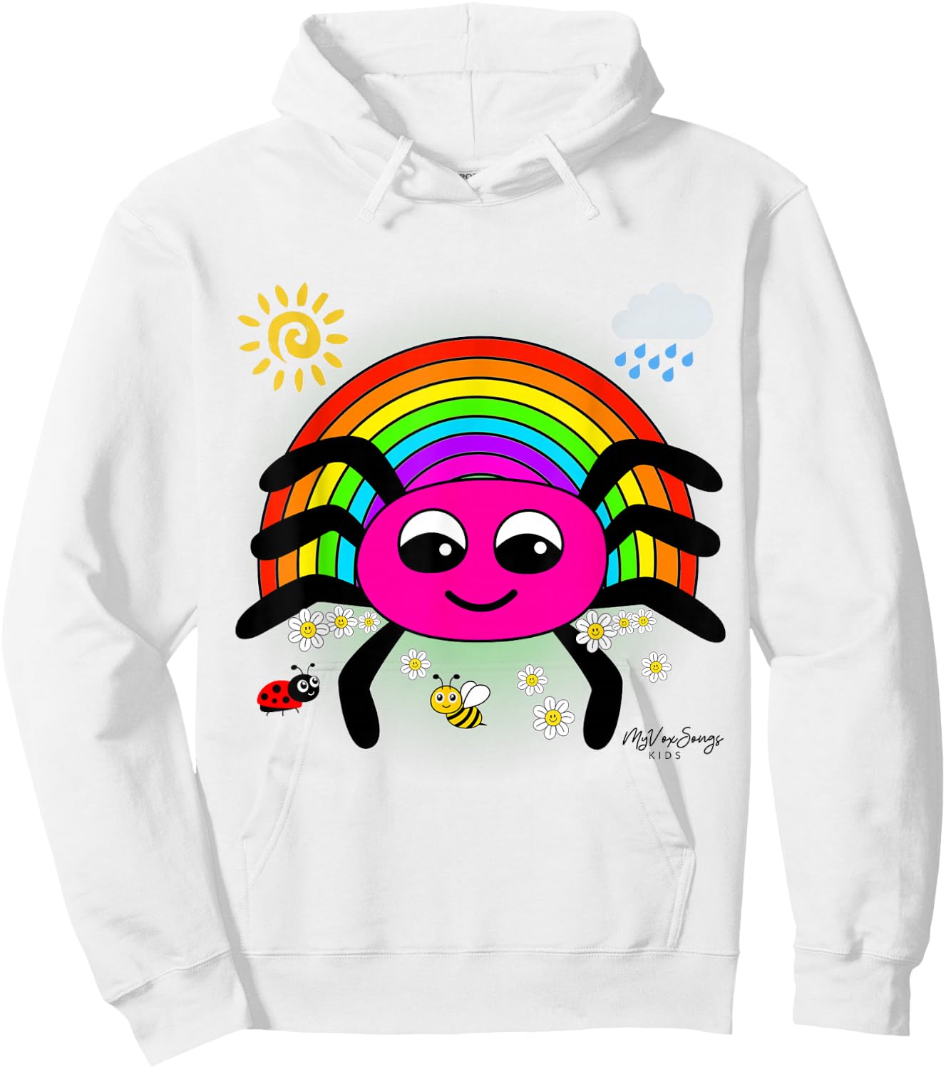 Itsy Bitsy Incy Wincy Spider Cute Nursery Rhymes design Hoodie - Hoodie | White