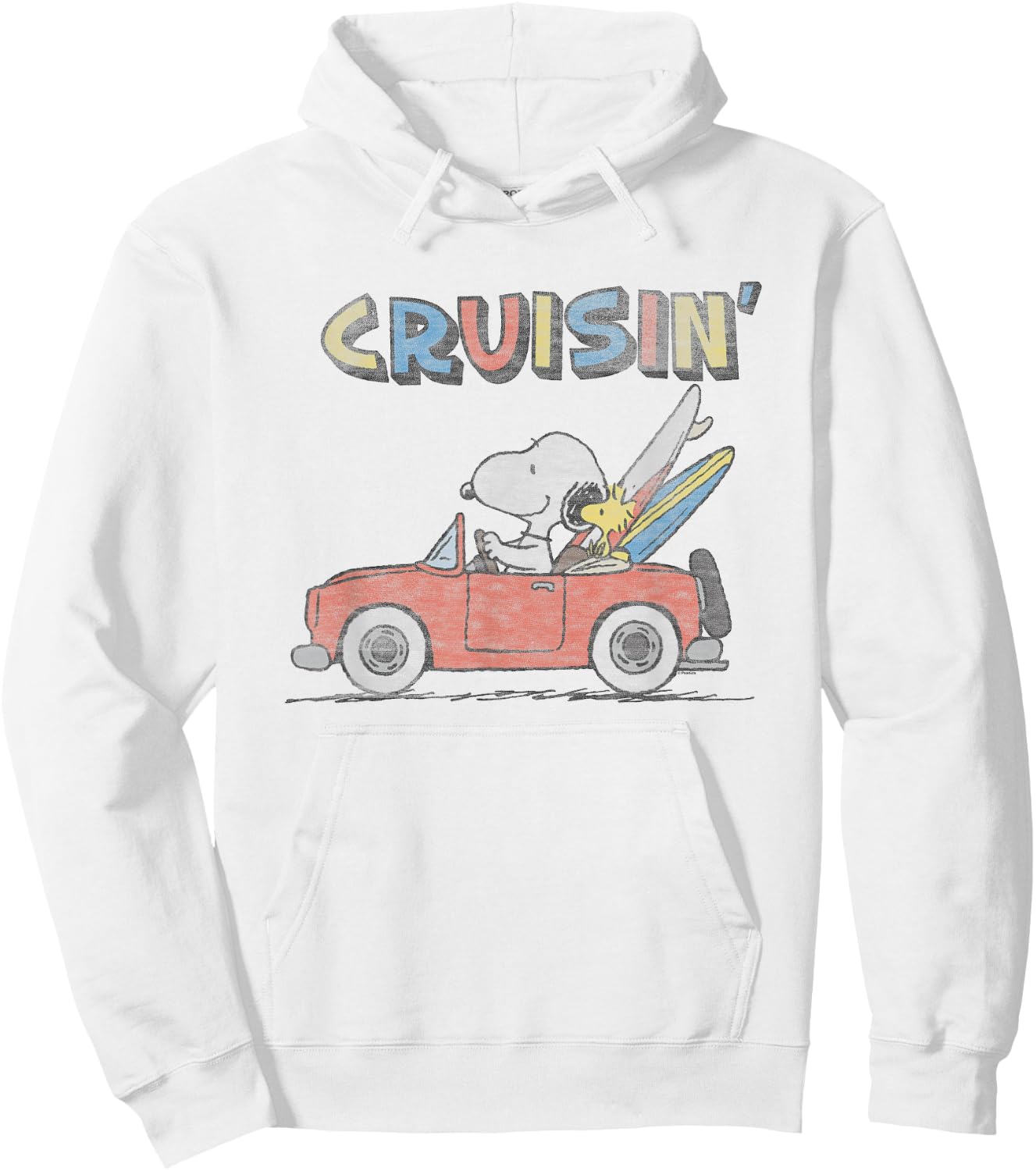 Peanuts Snoopy and Woodstock Cruisin' Hoodie - Hoodie | White