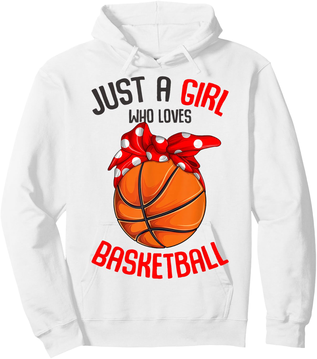 Just a Girl who Loves Basketball Girl Kids Girls Small Hoodie - Hoodie | White