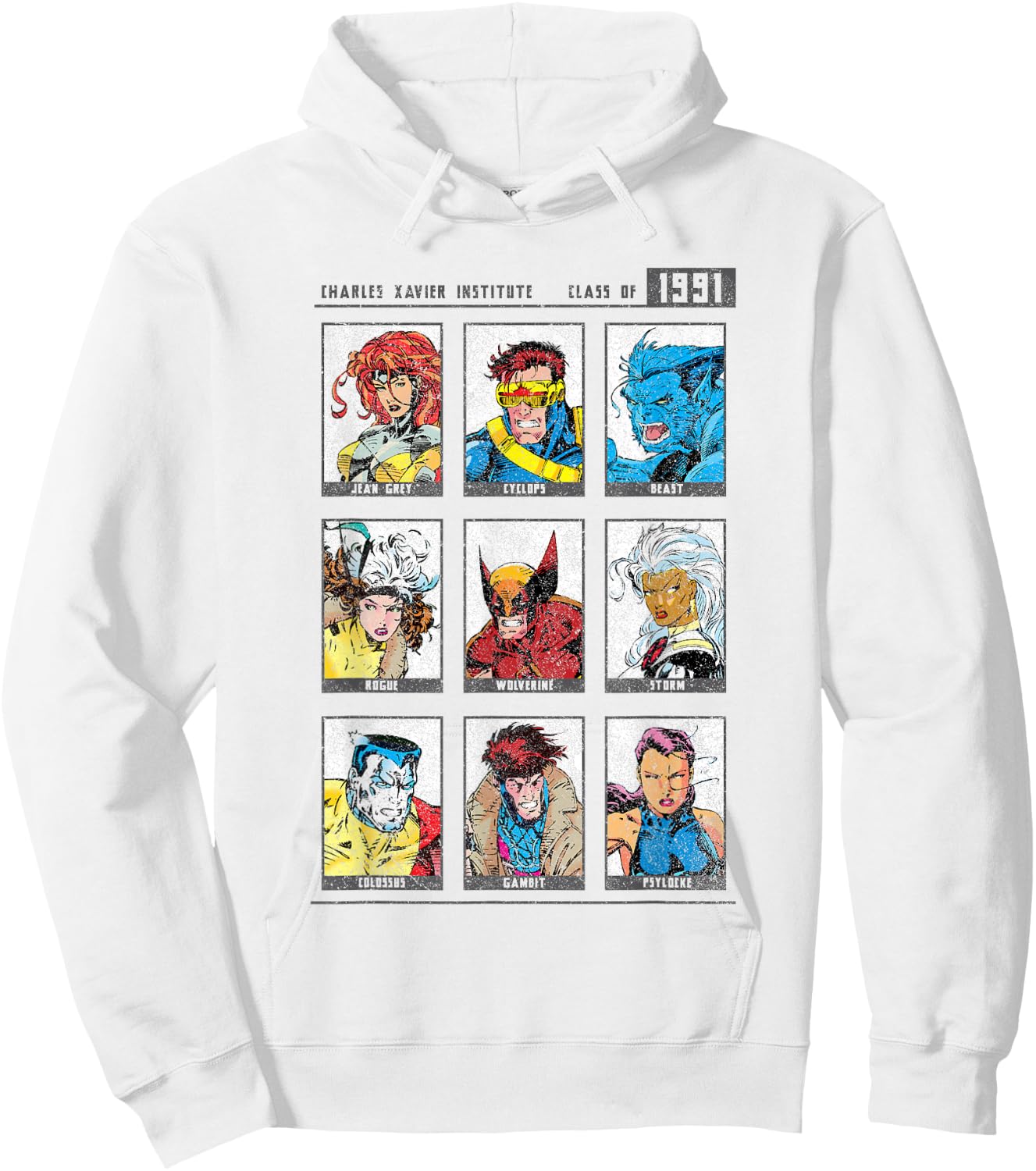 Marvel X-Men Charles Xavier Institute Class of 1991 Yearbook Hoodie - Hoodie | White