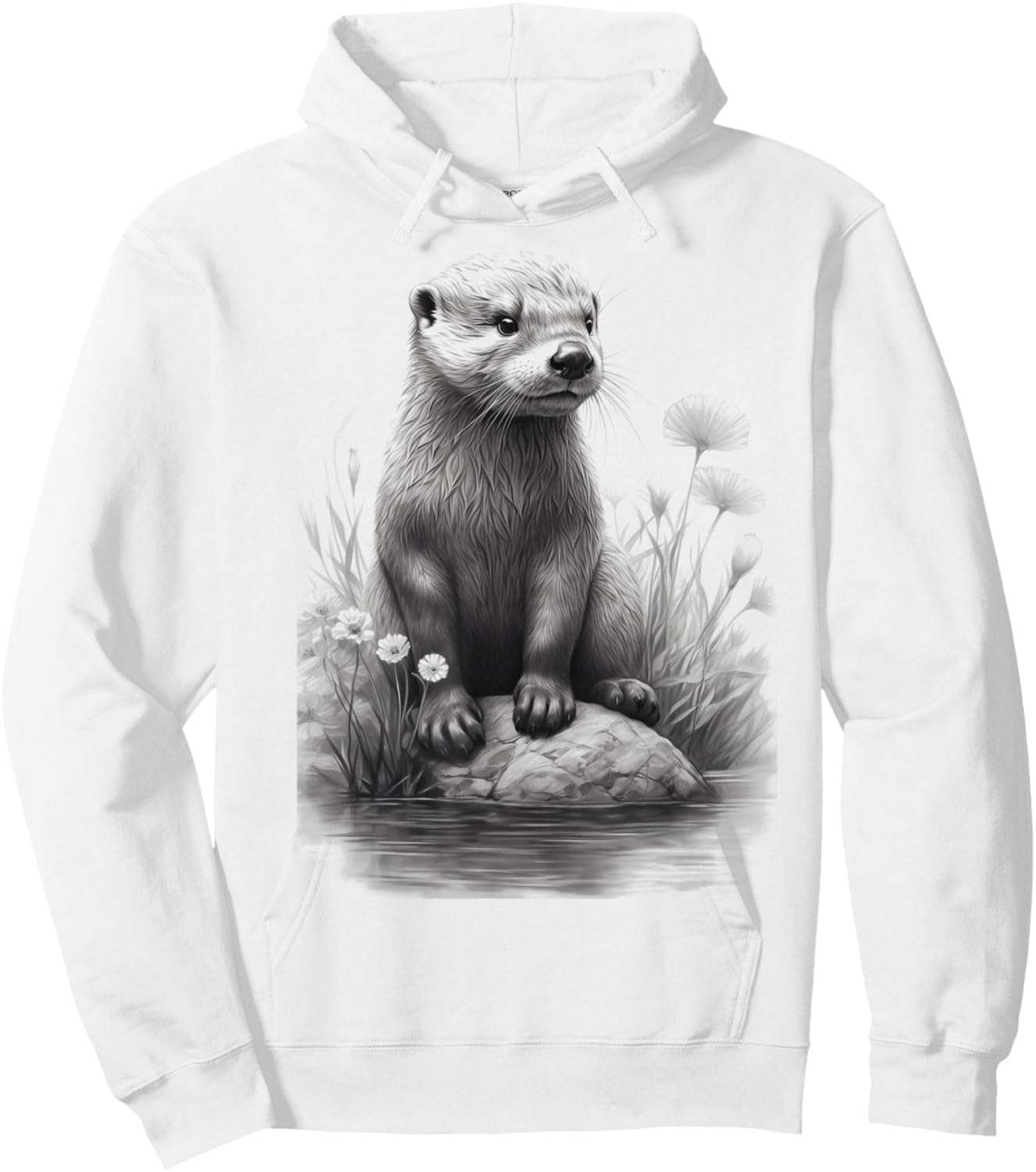 River Otter t shirt for boys & girls Cute Otter Animal Funny Hoodie - Hoodie | White