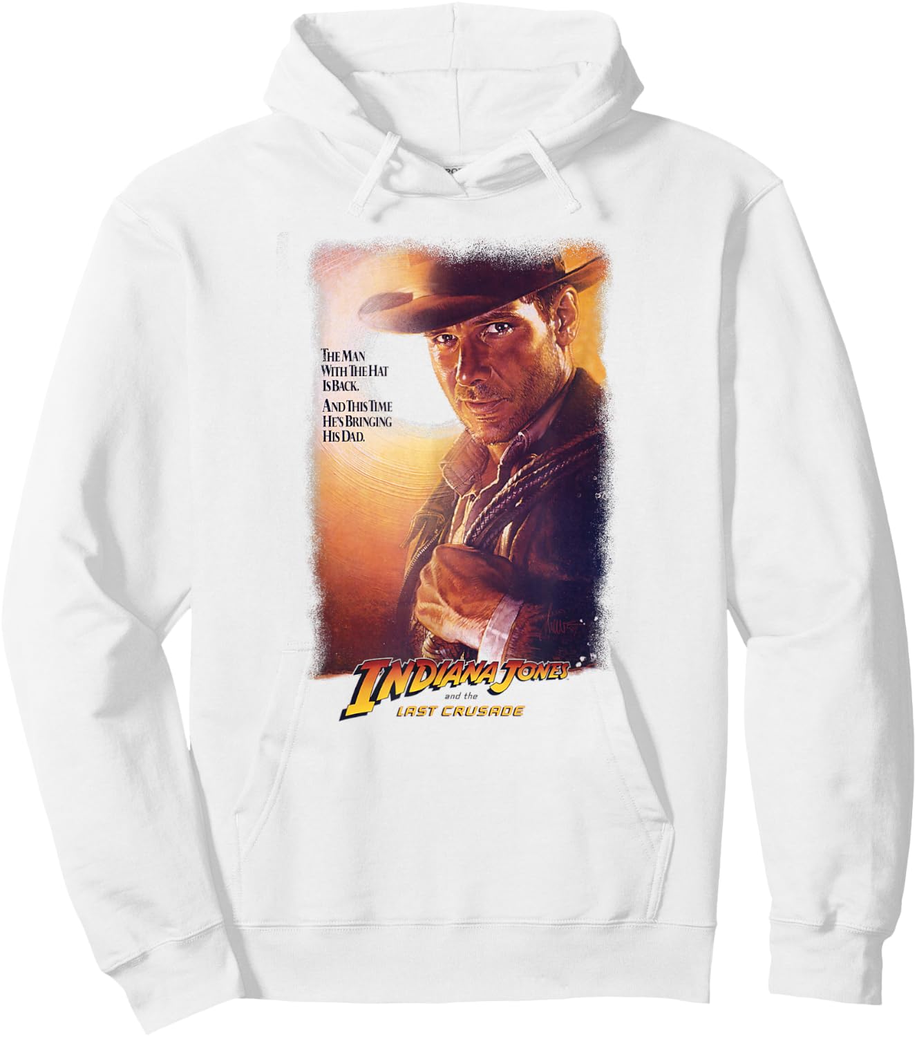 Indiana Jones and The Last Crusade Man with The Hat Poster Hoodie - Hoodie | White