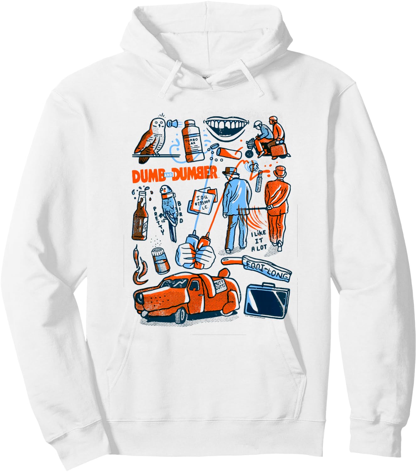 WB100 Dumb and Dumber Best Friend Moments & Icons Hoodie - Hoodie | White